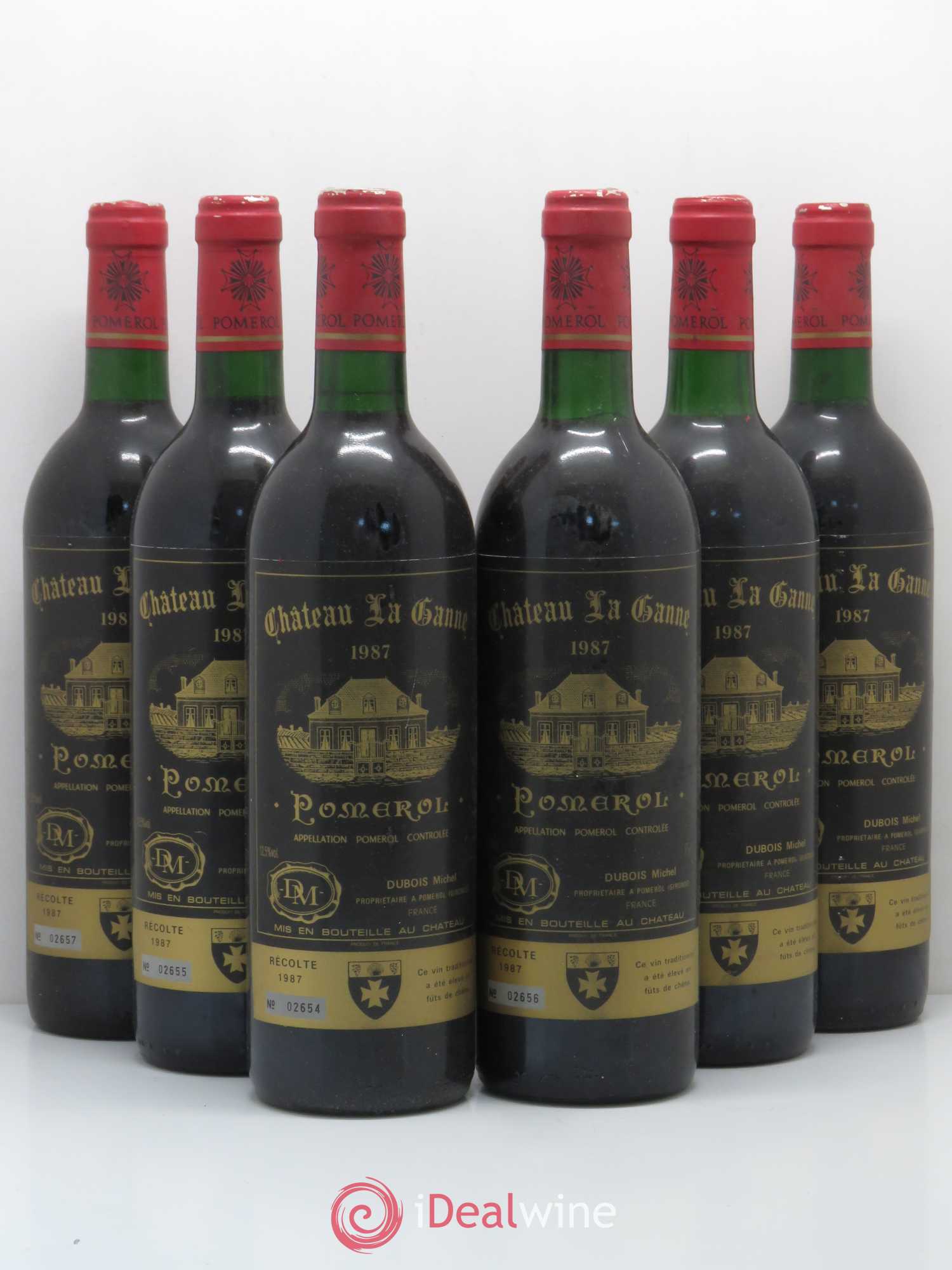 Pomerol Château La Ganne (sans prix de réserve) 1987 - Posten von 6 Flaschen - 0