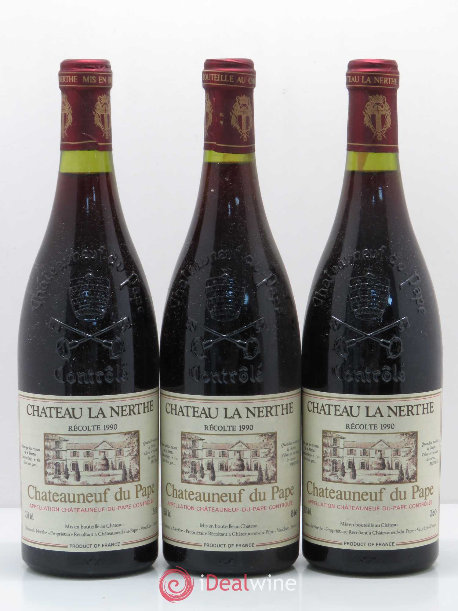 Châteauneuf-du-Pape Château la Nerthe Famille Richard (sans prix de réserve) 1990 - Lot de 6 bouteilles - 2