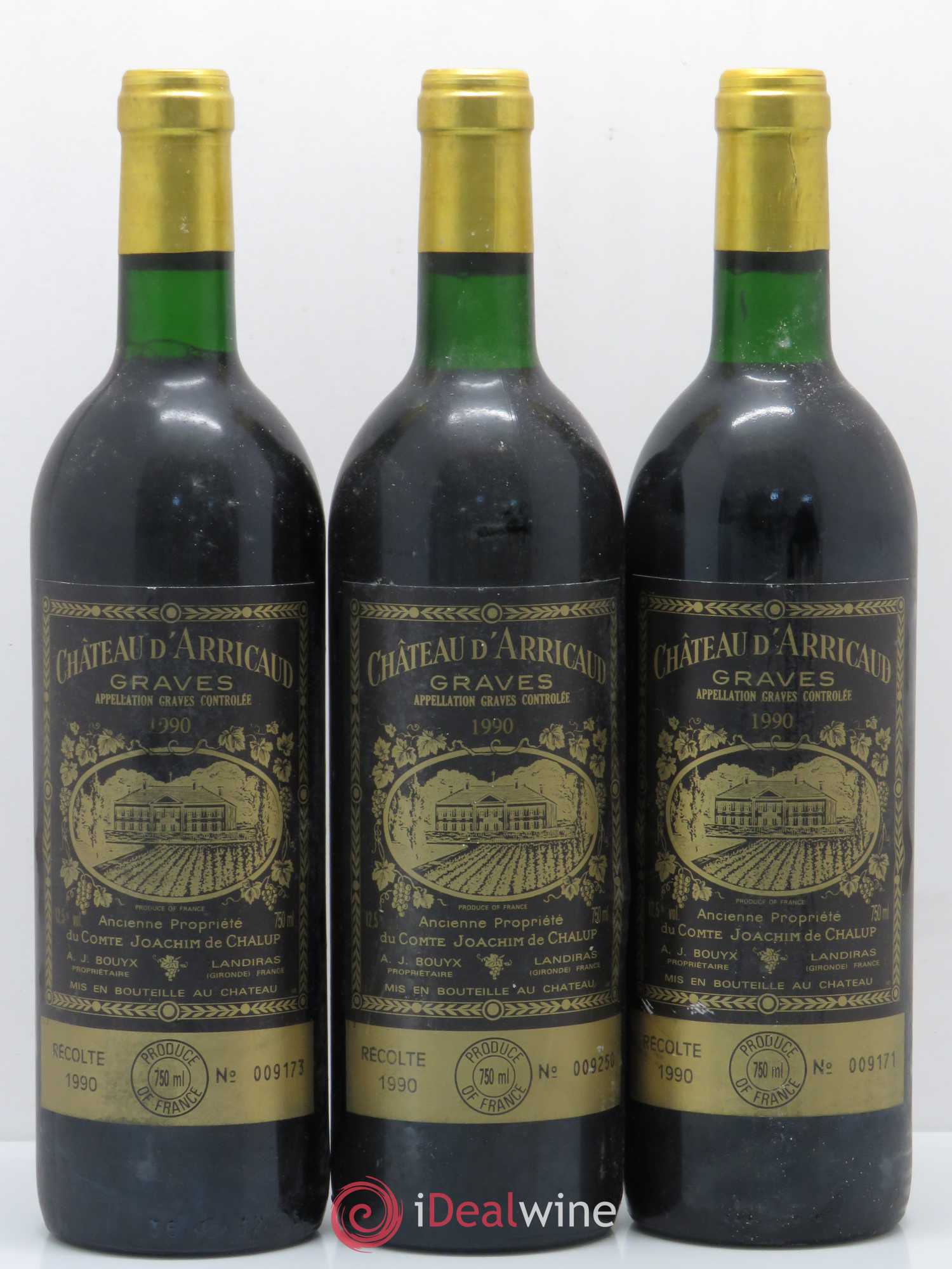 Graves Château d'Arricaud (sans prix de réserve) 1990 - Posten von 6 Flaschen - 1