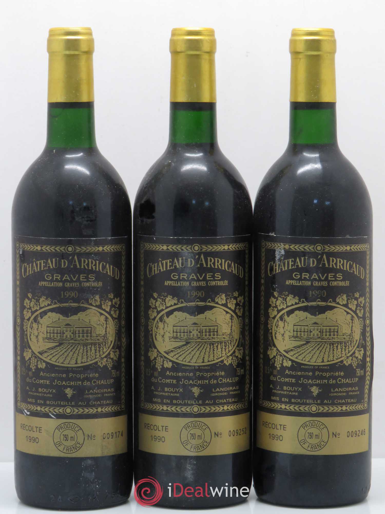 Graves Château d'Arricaud (sans prix de réserve) 1990 - Posten von 6 Flaschen - 2