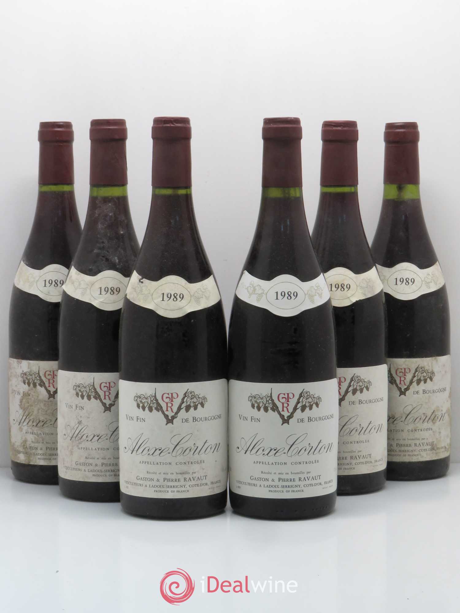 Aloxe-Corton Domaine Ravaut (sans prix de réserve) 1989 - Lot de 6 bouteilles - 0