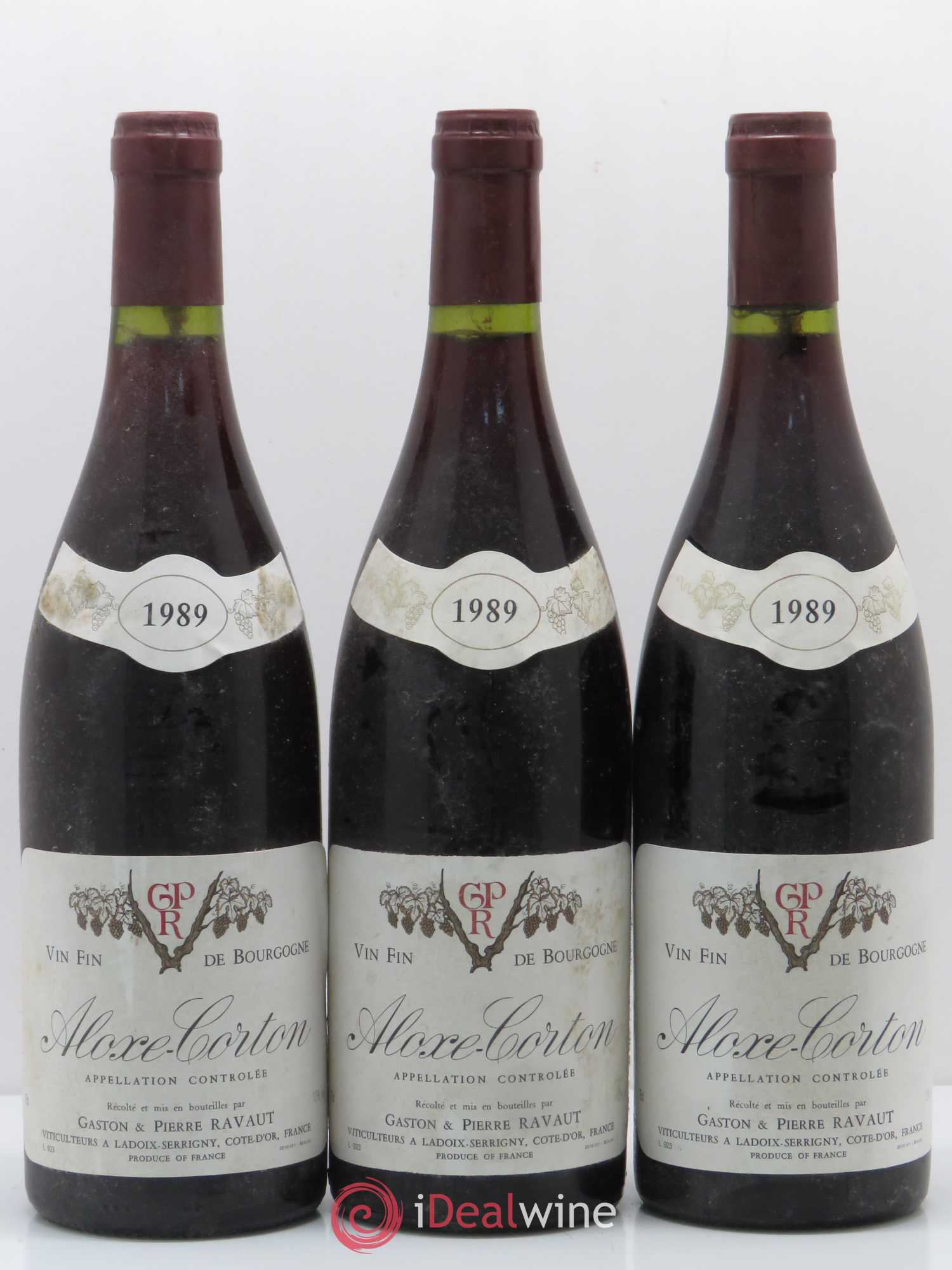 Aloxe-Corton Domaine Ravaut (sans prix de réserve) 1989 - Lot de 6 bouteilles - 1