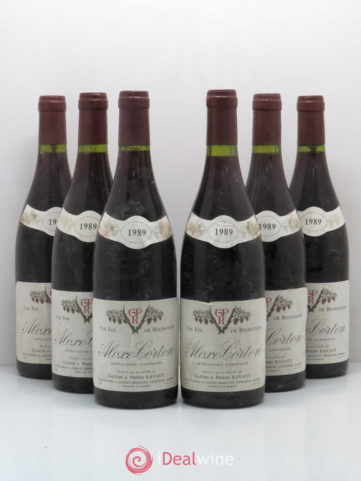 Aloxe-Corton Domaine Ravaut (sans prix de réserve) 1989 - Lot de 6 bouteilles - 0