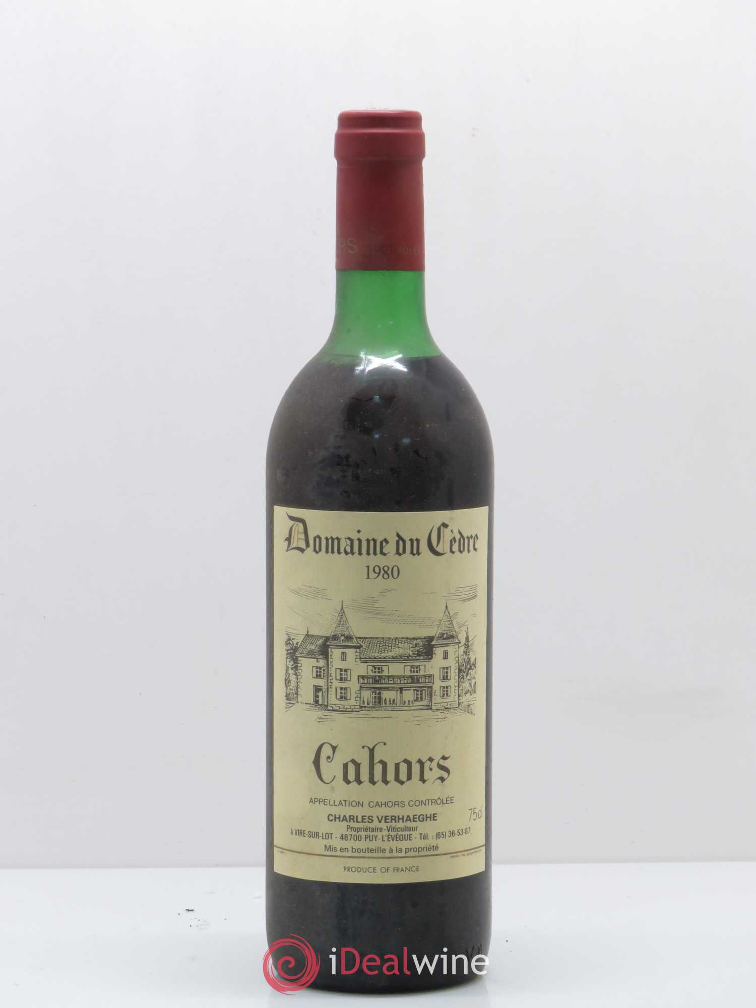 Cahors Domaine du Cèdre 1980 - Posten von 1 Flasche - 0