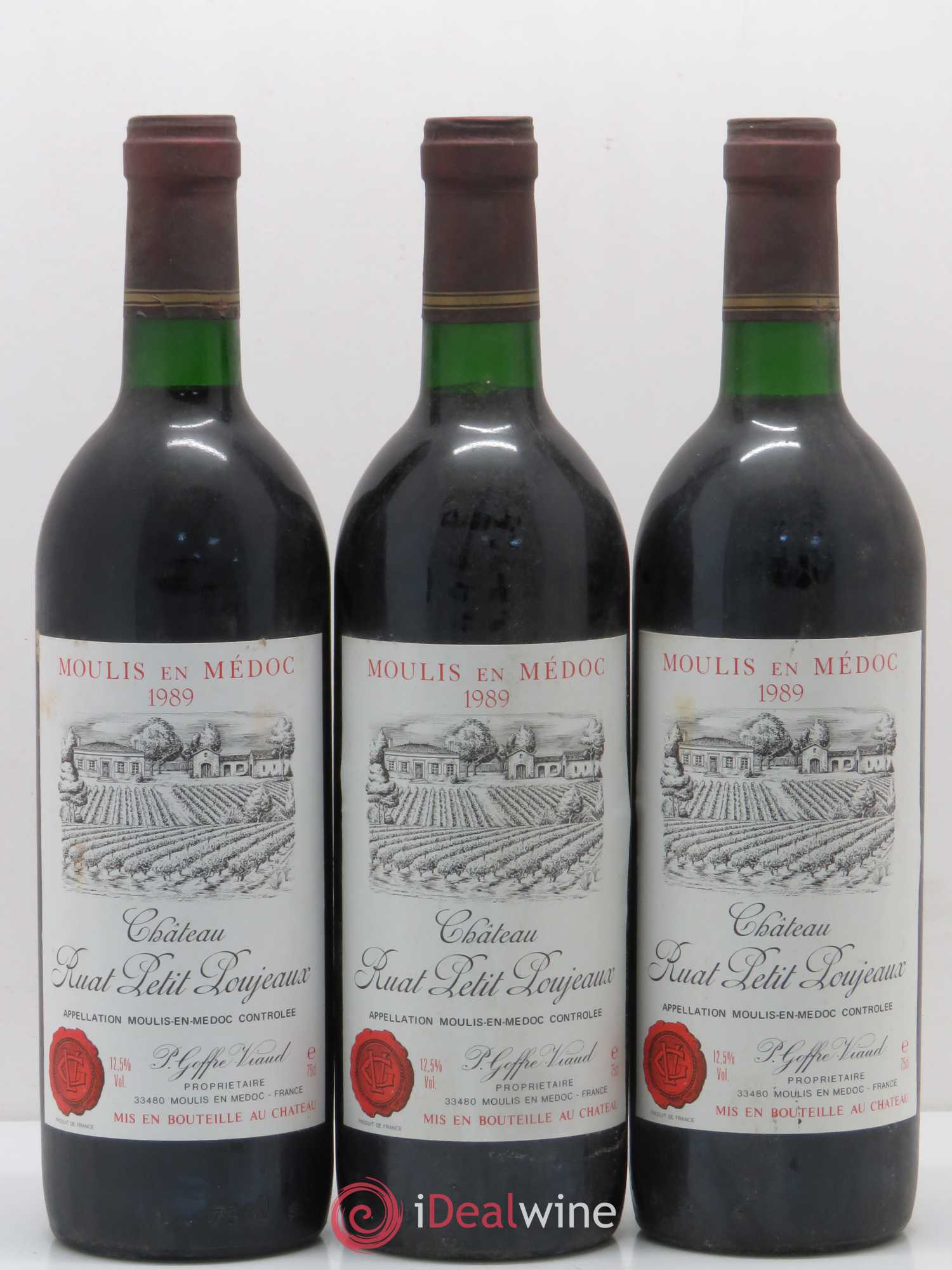 Moulis en Médoc Château Ruat Petit Poujeaux (sans prix de réserve) 1989 - Lotto di 6 bottiglie - 2