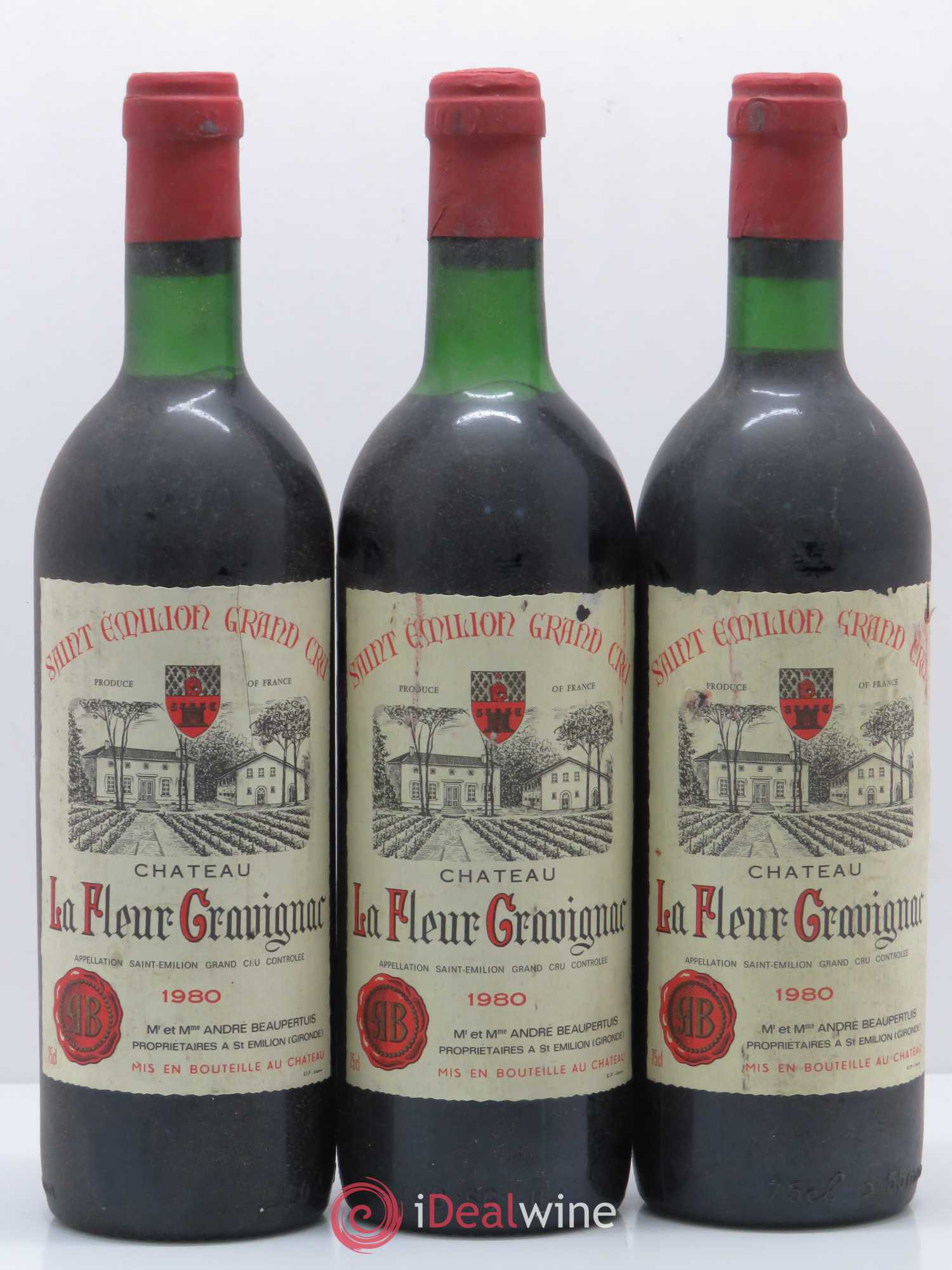 Saint-Émilion Grand Cru Château La Fleur Gravignac (sans prix de réserve) 1980 - Posten von 3 Flaschen - 0