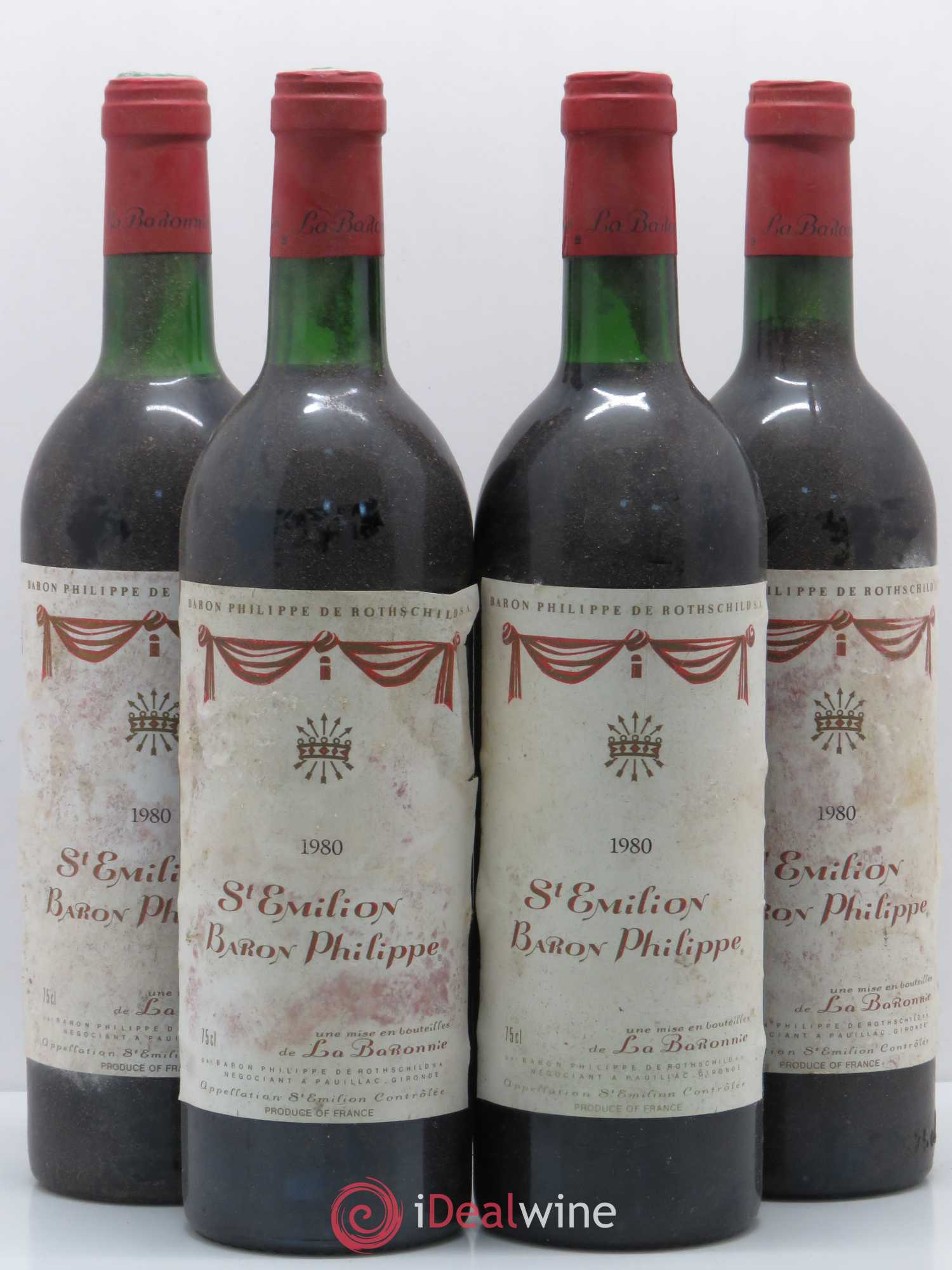 Saint-Émilion Baron Philippe (sans prix de réserve) (sans prix de réserve) 1980 - Posten von 4 Flaschen - 0