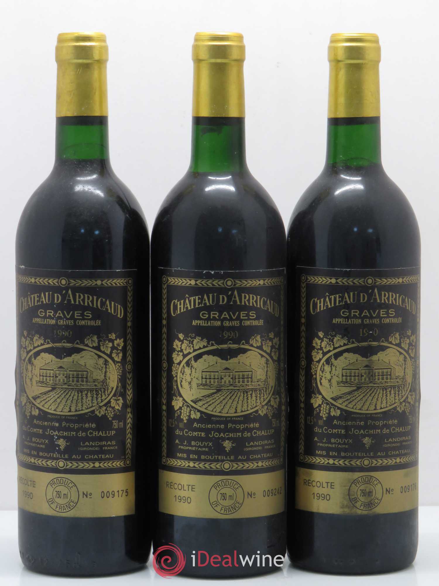 Graves Château d'Arricaud (sans prix de réserve) 1990 - Lot de 6 bouteilles - 2