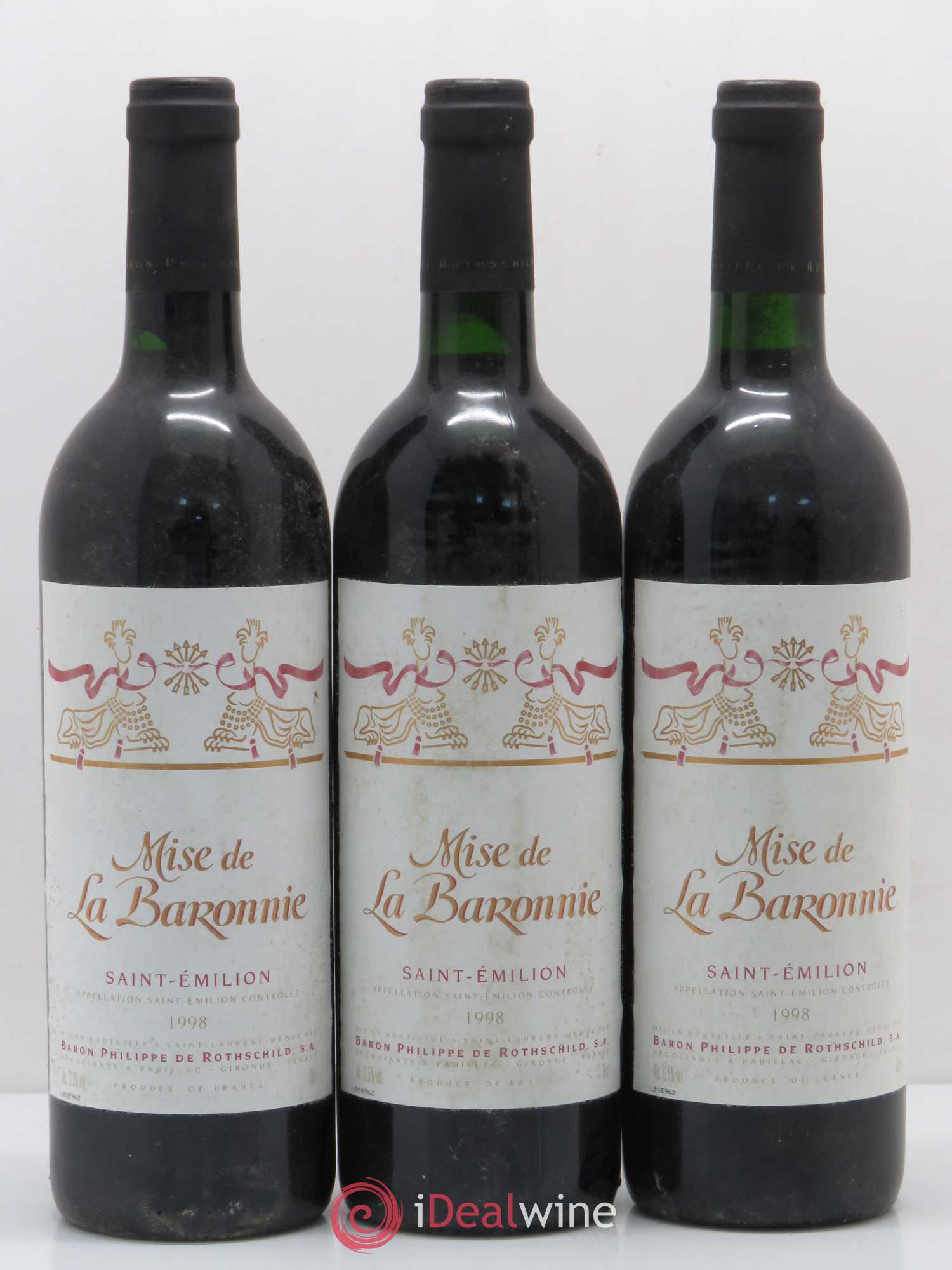 Saint-Émilion Mise de la Baronnie (sans prix de réserve) 1998 - Posten von 6 Flaschen - 1