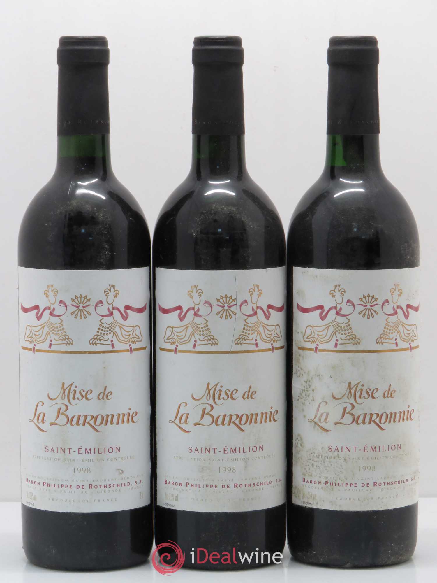 Saint-Émilion Mise de la Baronnie (sans prix de réserve) 1998 - Posten von 6 Flaschen - 2