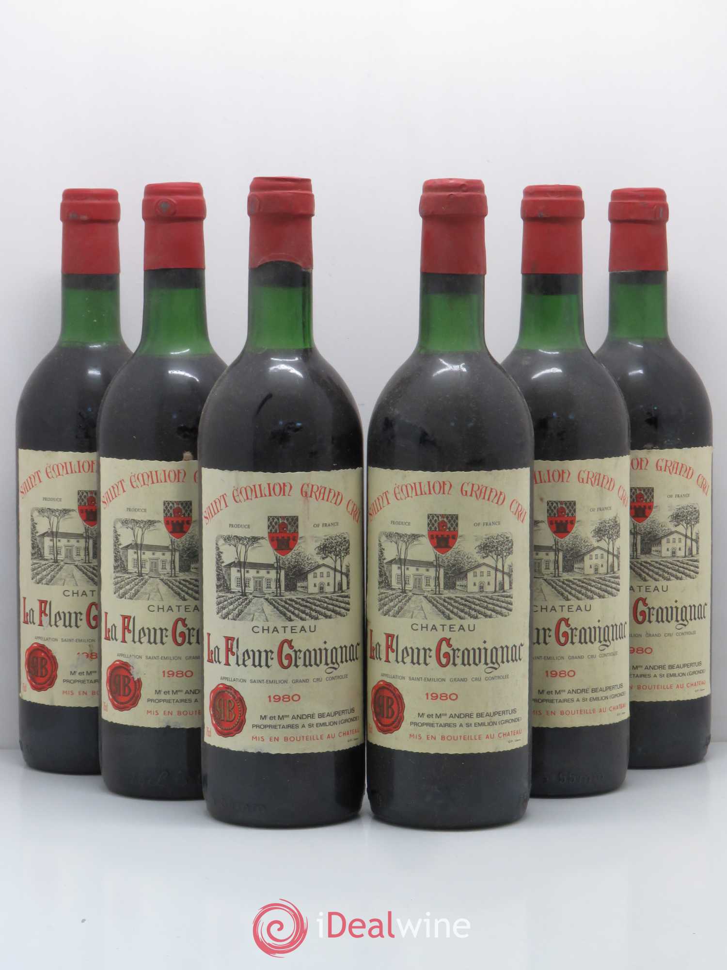 Saint-Émilion Grand Cru Château La Fleur Gravignac (sans prix de réserve) 1980 - Posten von 6 Flaschen - 0
