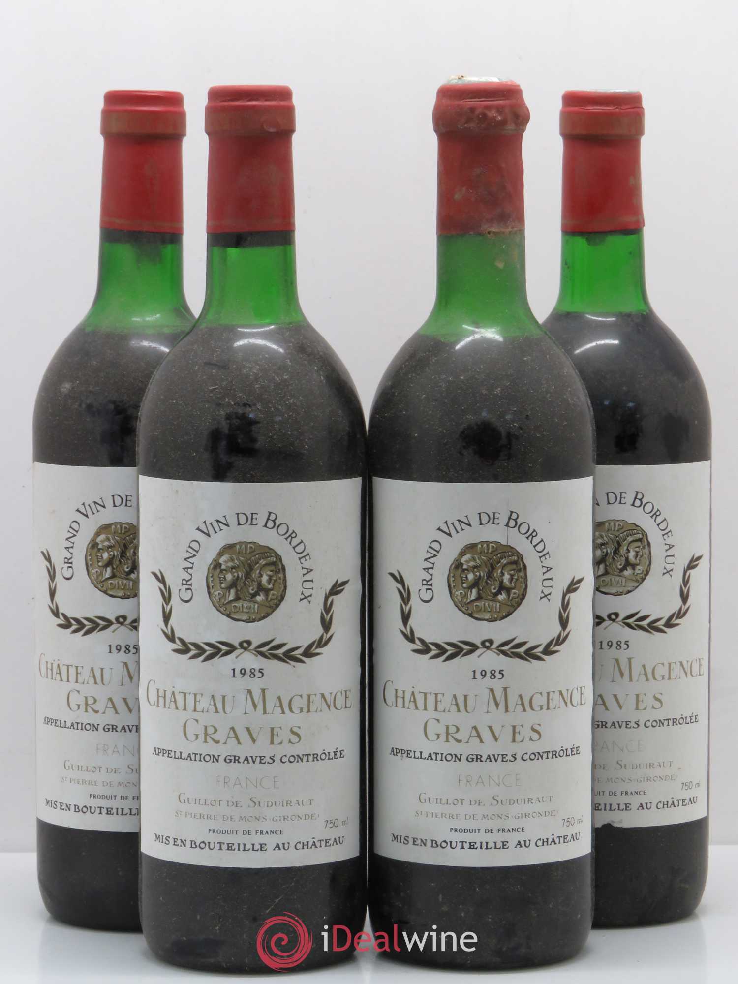 Château Magence (sans prix de réserve) 1985 - Lot de 4 bouteilles - 0