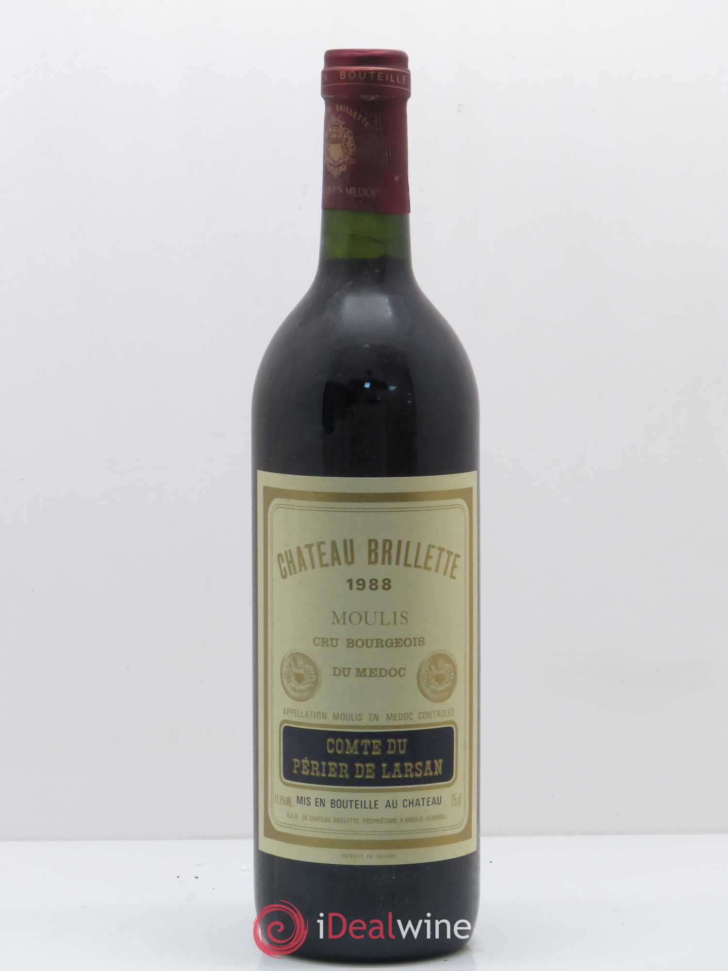 Château Brillette Cru Bourgeois (sans prix de réserve) 1988 - Lot de 1 bouteille - 0