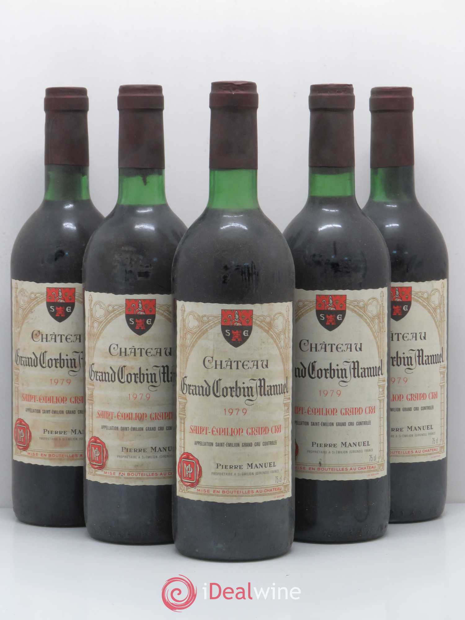 Château Grand Corbin Manuel 1979 - Lot de 5 bouteilles - 0