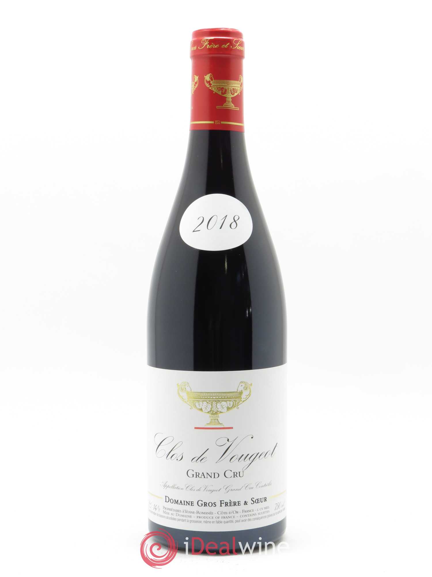 Clos de Vougeot Grand Cru Gros Frère & Soeur 2018 - Lot de 1 bouteille - 0