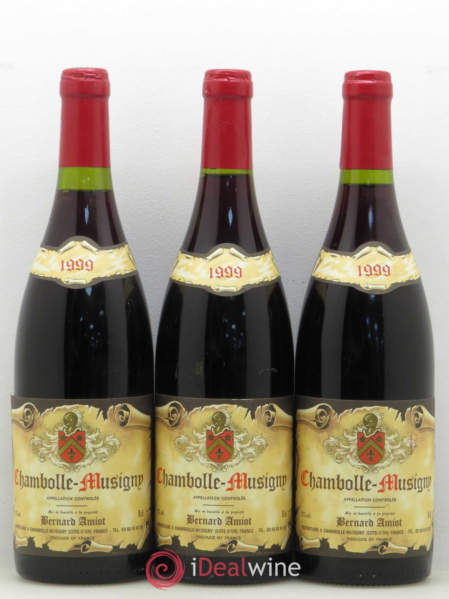 Chambolle-Musigny Bernard Amiot 1999 - Lot of 3 bottles - 0