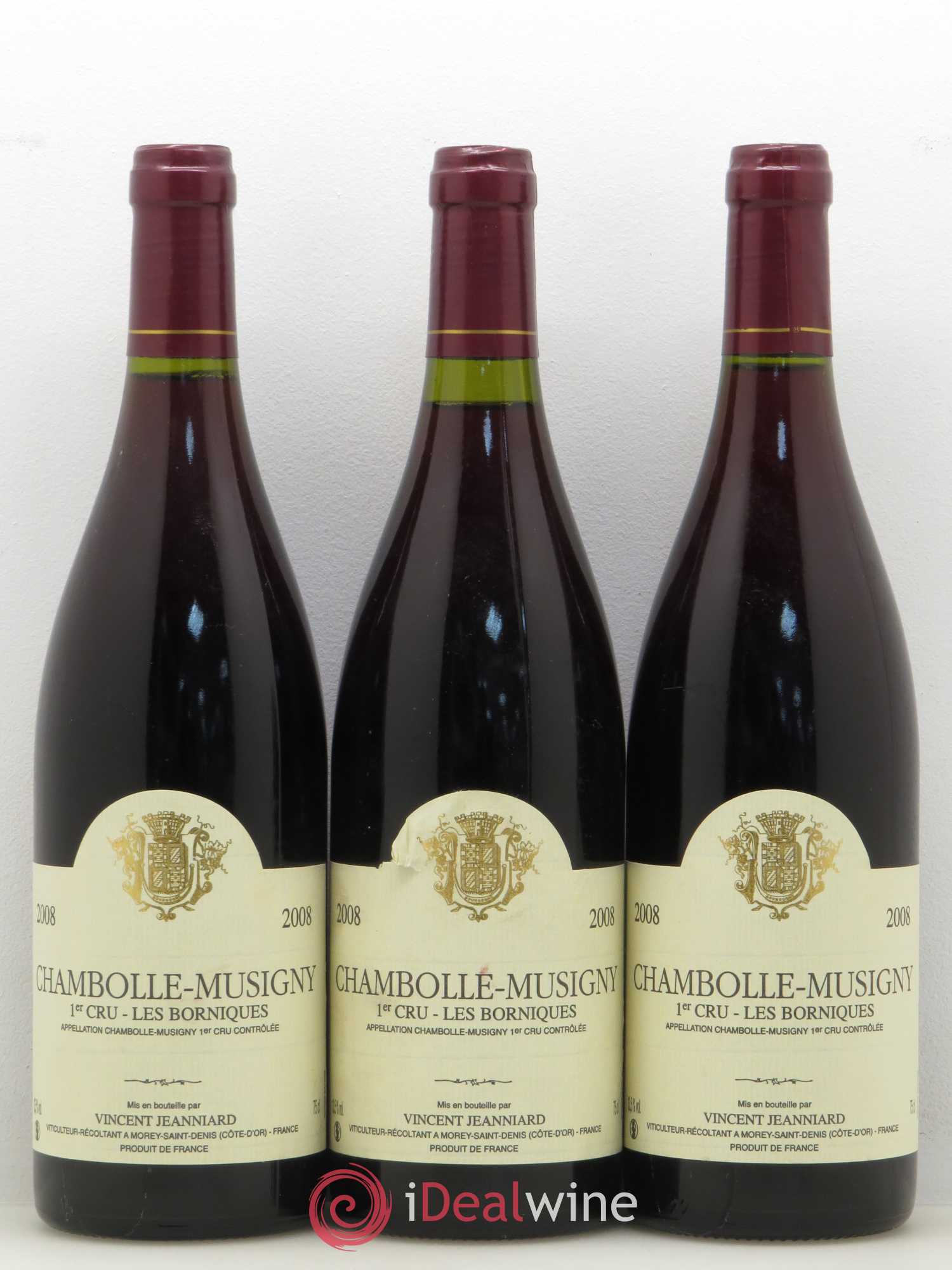 Chambolle-Musigny 1er Cru Les Borniques Vincent Jeanniard 2008 - Posten von 3 Flaschen - 0