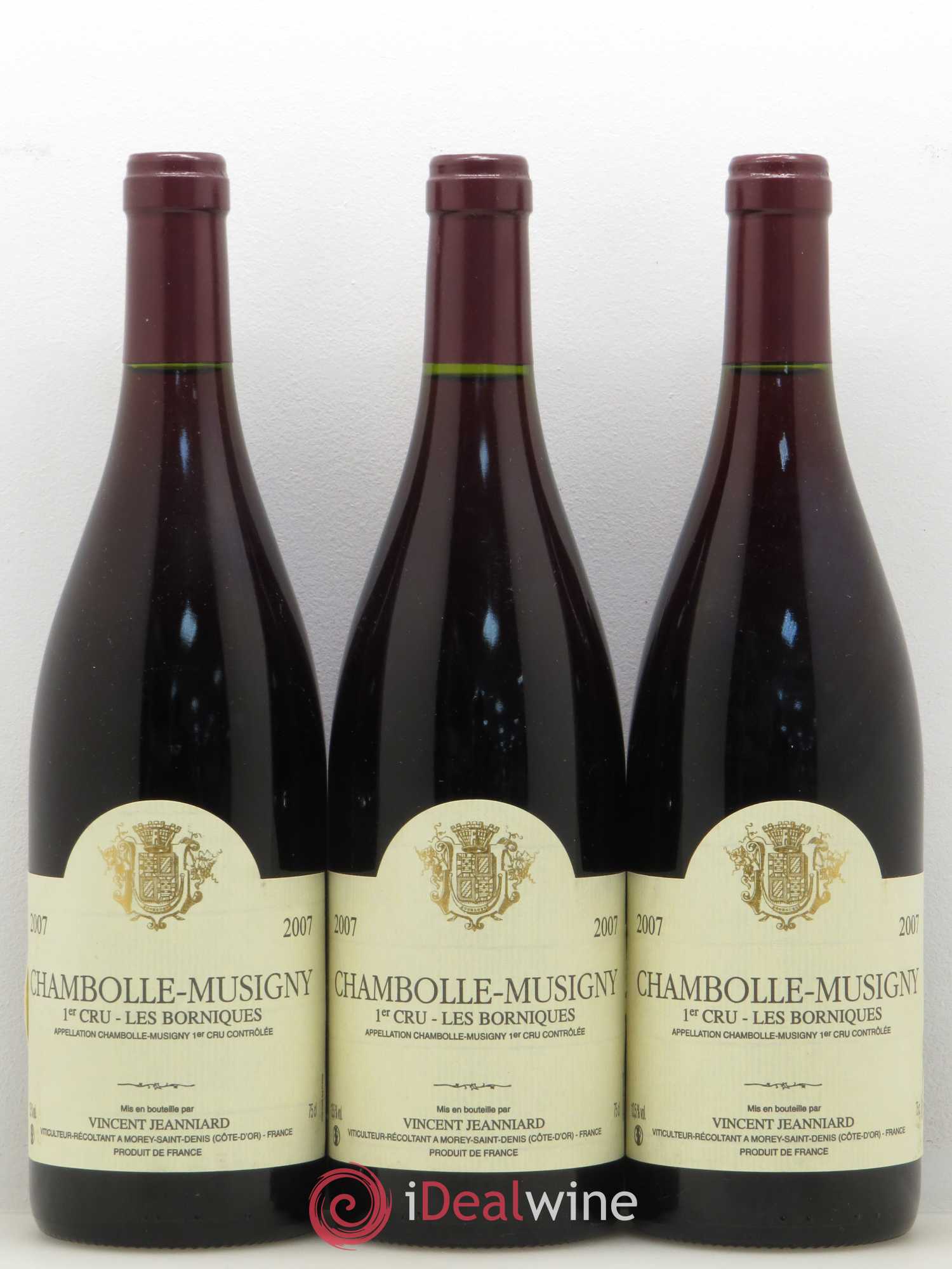 Chambolle-Musigny 1er Cru Les Borniques Vincent Jeanniard 2007 - Posten von 3 Flaschen - 0