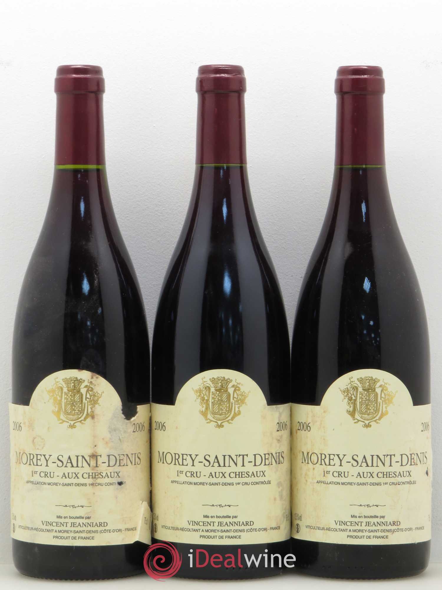 Morey-Saint-Denis 1er Cru Aux Cheseaux Vincent Jeanniard 2006 - Lotto di 3 bottiglie - 0