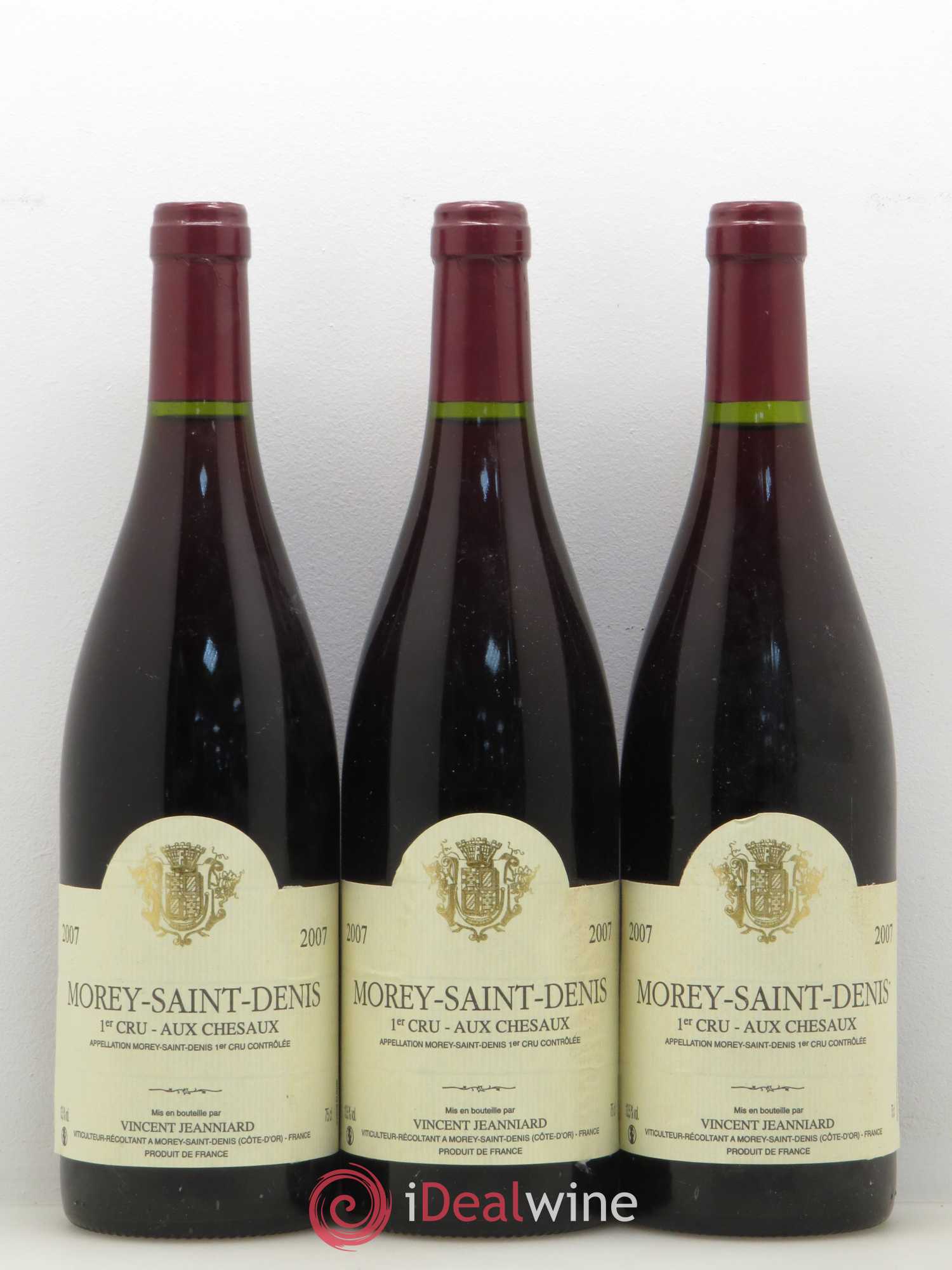 Morey-Saint-Denis 1er Cru Aux Cheseaux Vincent Jeanniard 2007 - Posten von 3 Flaschen - 0