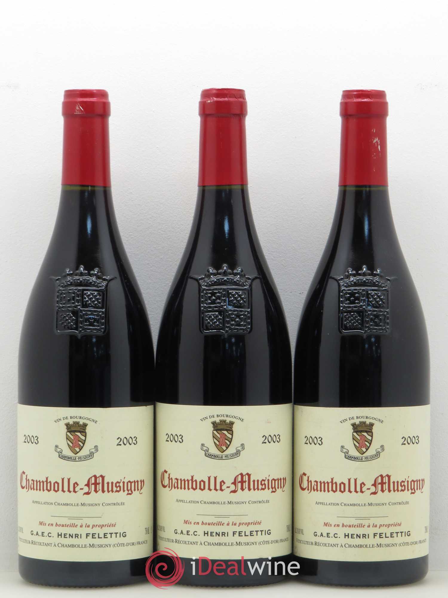 Chambolle-Musigny Felettig 2003 - Lot de 3 bouteilles - 0