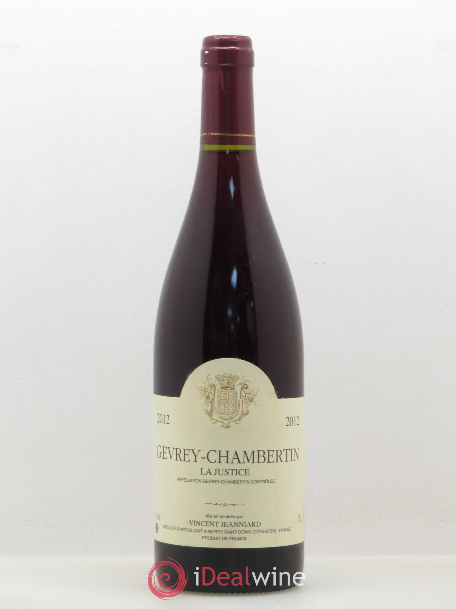 Gevrey-Chambertin La Justice Vincent Jeanniard 2012 - Posten von 1 Flasche - 0
