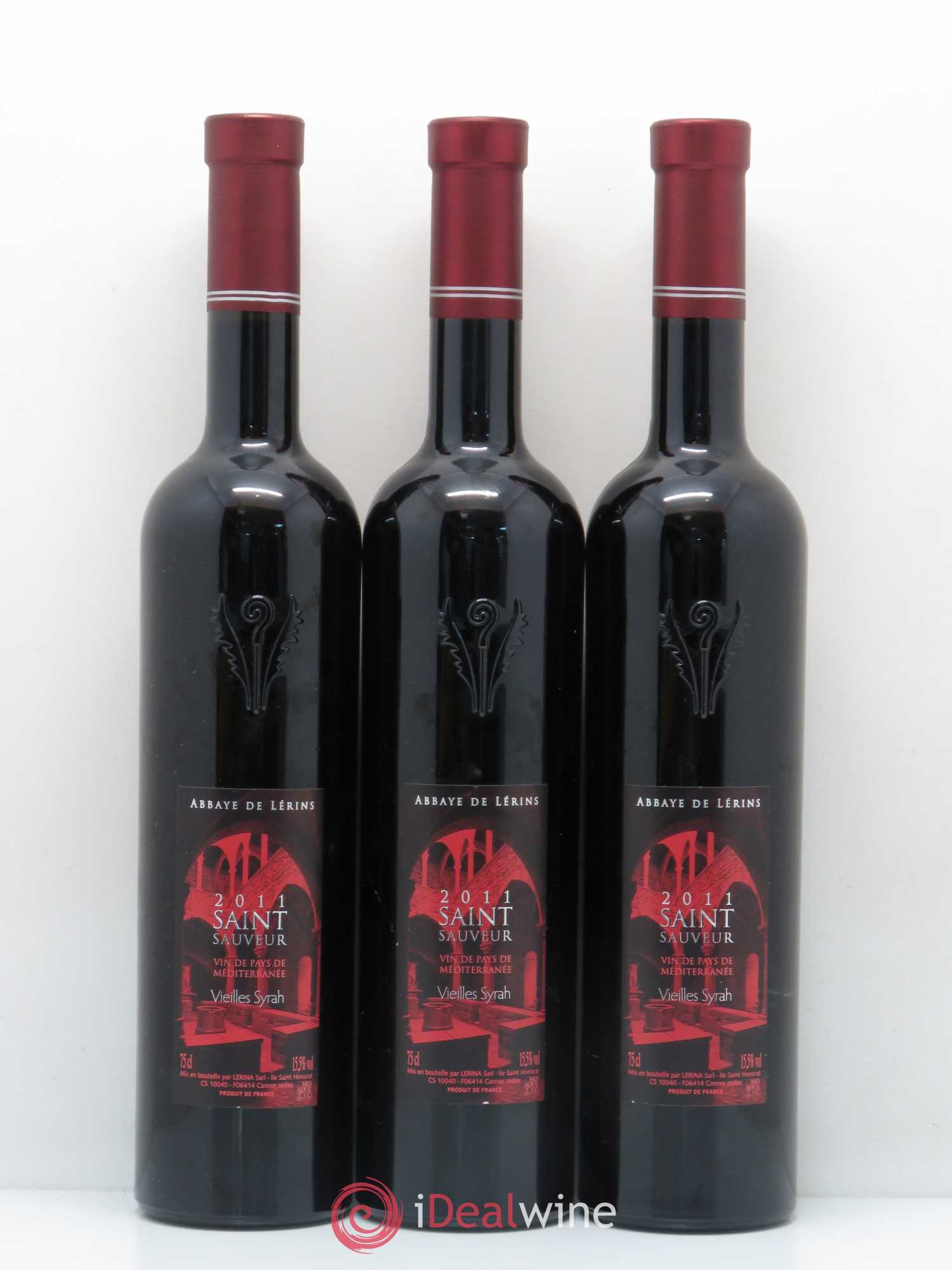 Divers IGP Méditerranée Cuvée Saint-Sauveur Abbaye de Lerins vieilles syrah 2011 - Posten von 3 Flaschen - 0