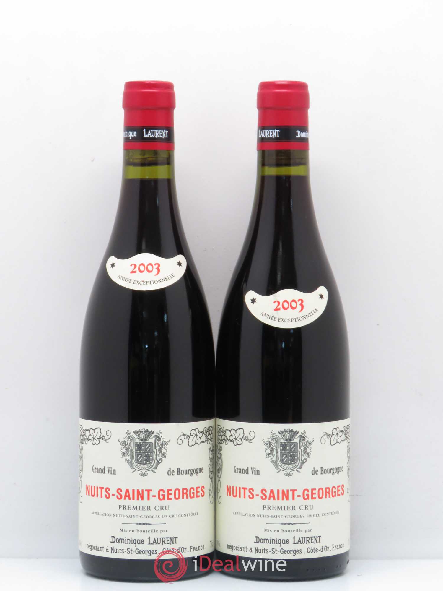 Nuits-Saint-Georges 1er Cru Dominique Laurent 2003 - Lot de 2 bouteilles - 0