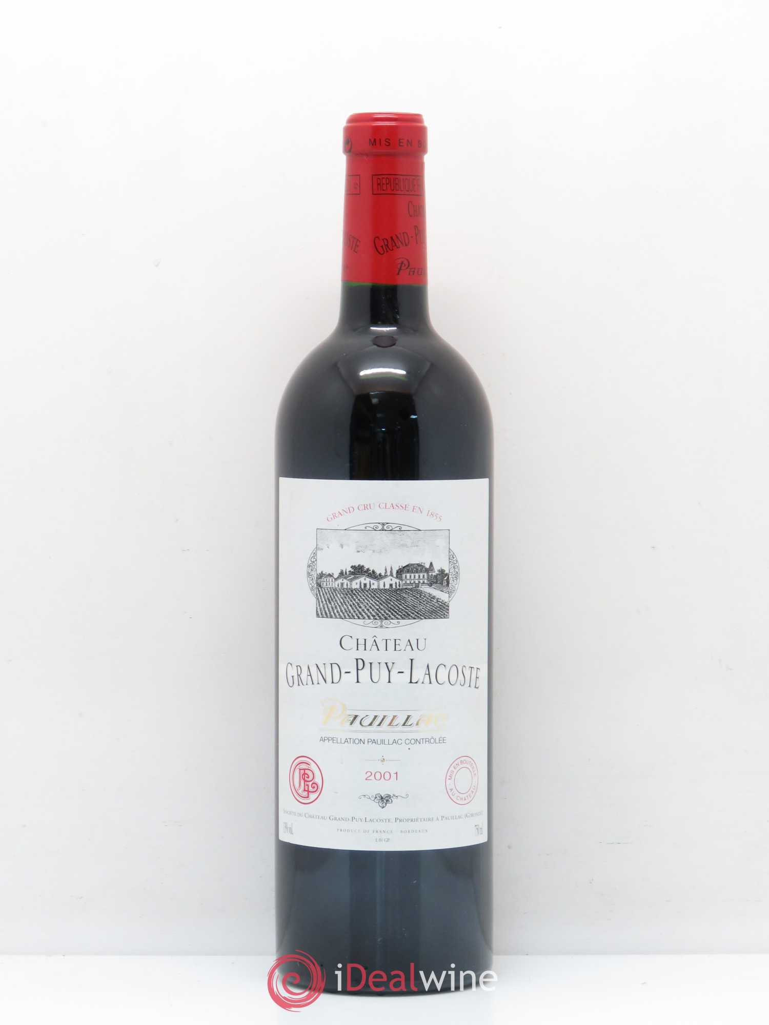Château Grand Puy Lacoste 5ème Grand Cru Classé 2001 - Lot de 1 bouteille - 0