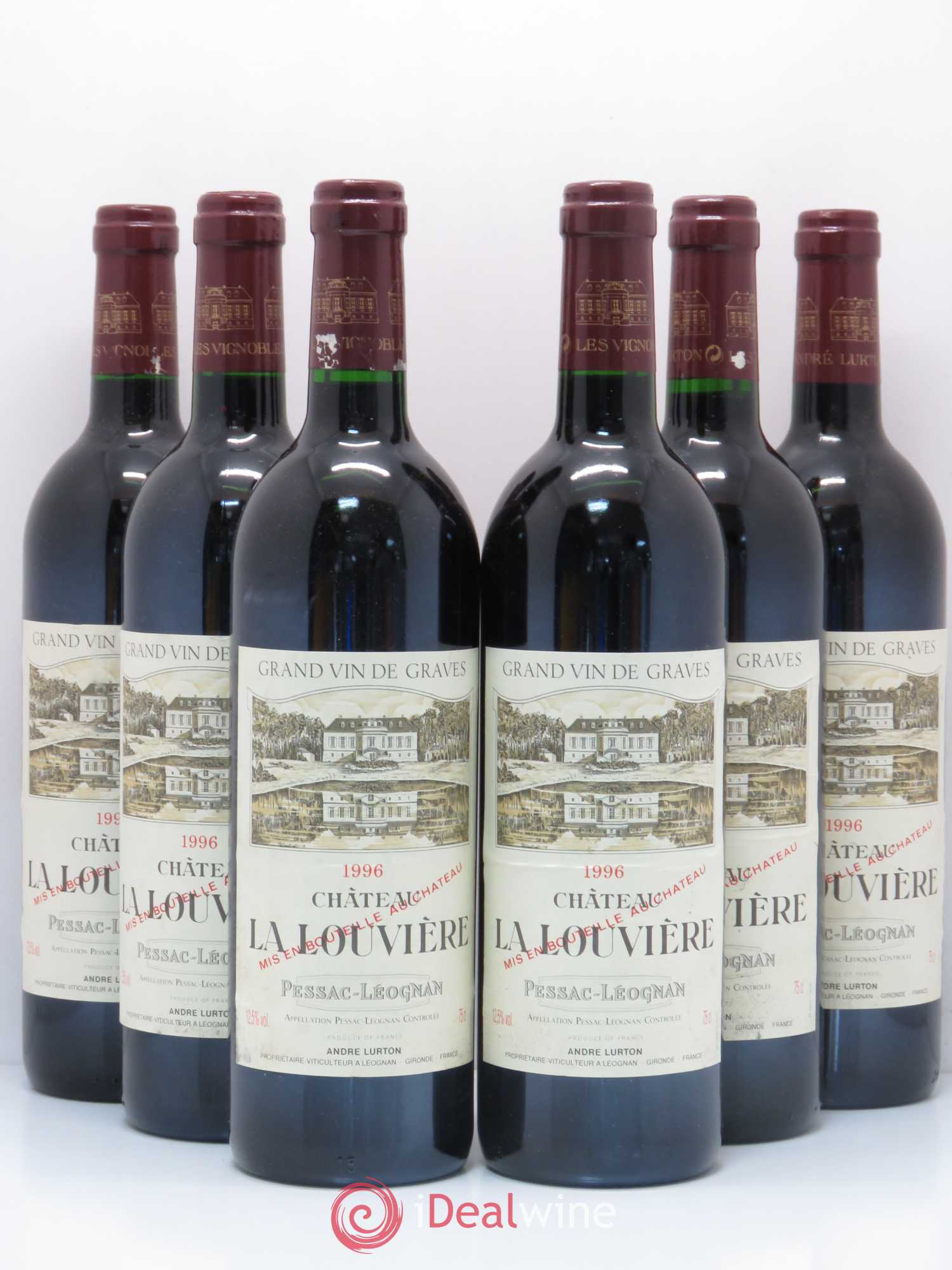 Château la Louvière 1996 - Lot de 6 bouteilles - 0