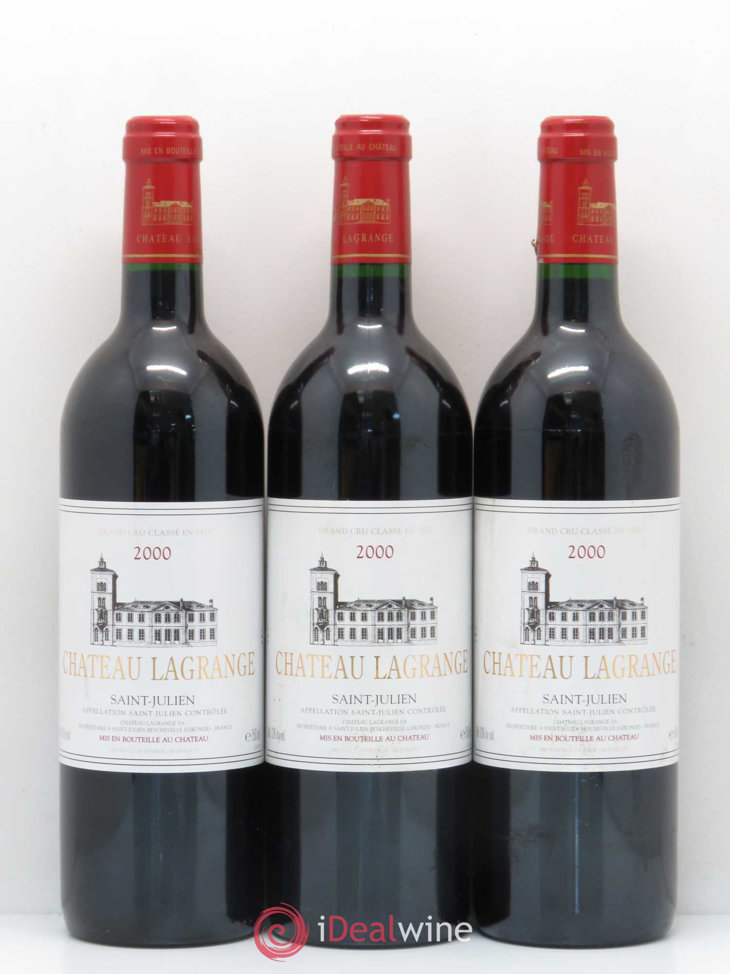 Château Lagrange 3ème Grand Cru Classé 2000 - Lot de 3 bouteilles - 0