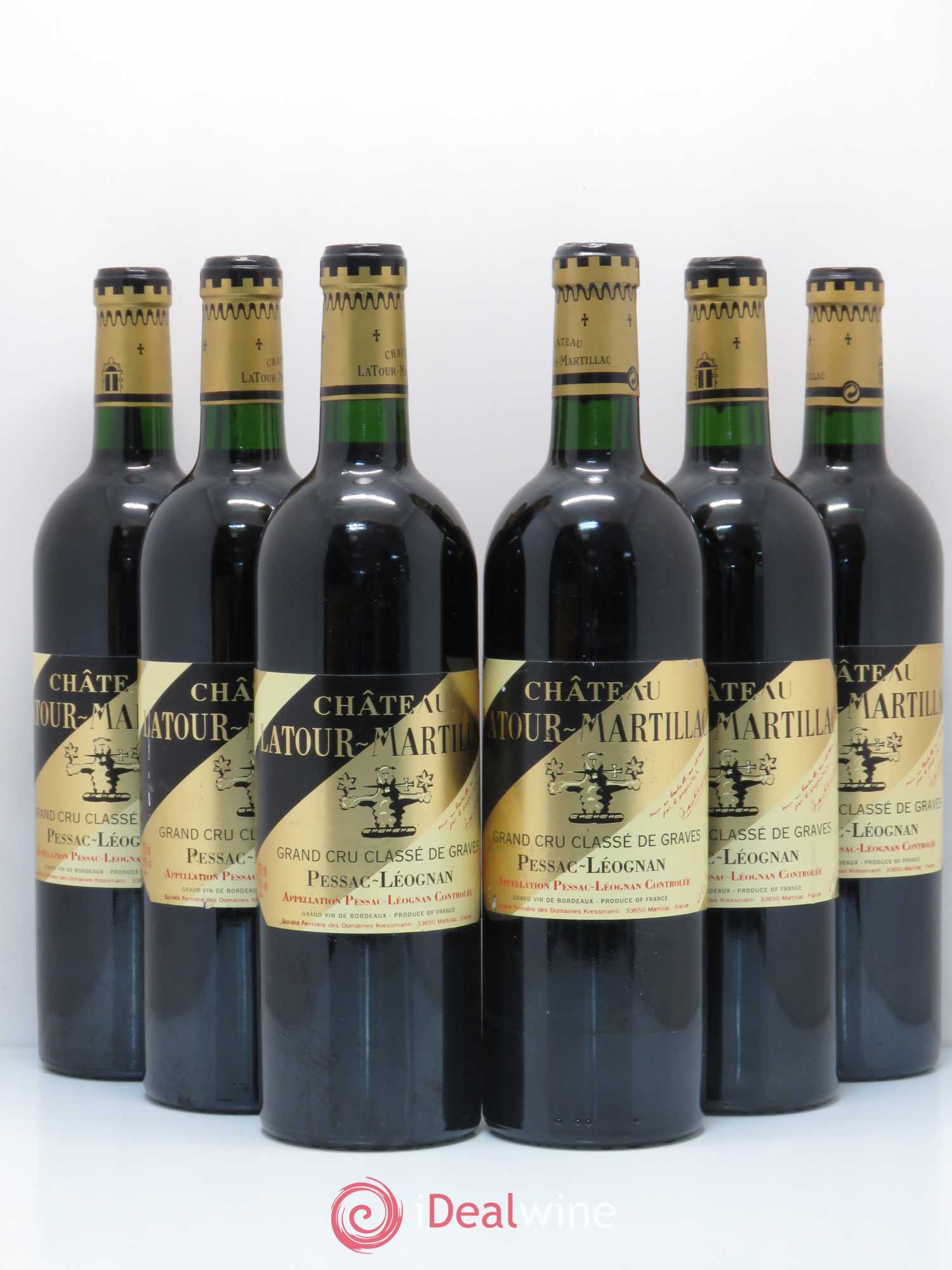 Château Latour-Martillac Cru Classé de Graves 2000 - Lot de 6 bouteilles - 0