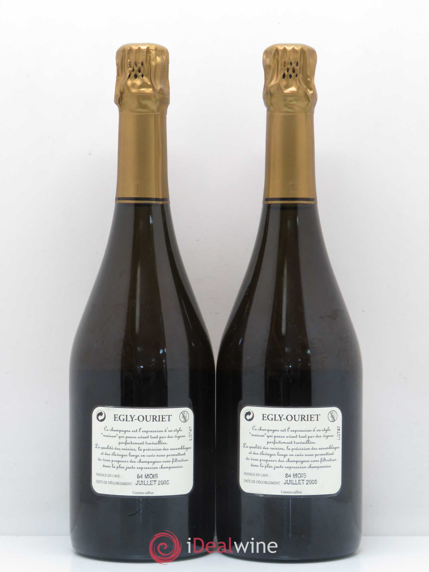 Grand Cru Brut Egly-Ouriet 1998 - Lot de 2 bouteilles - 1