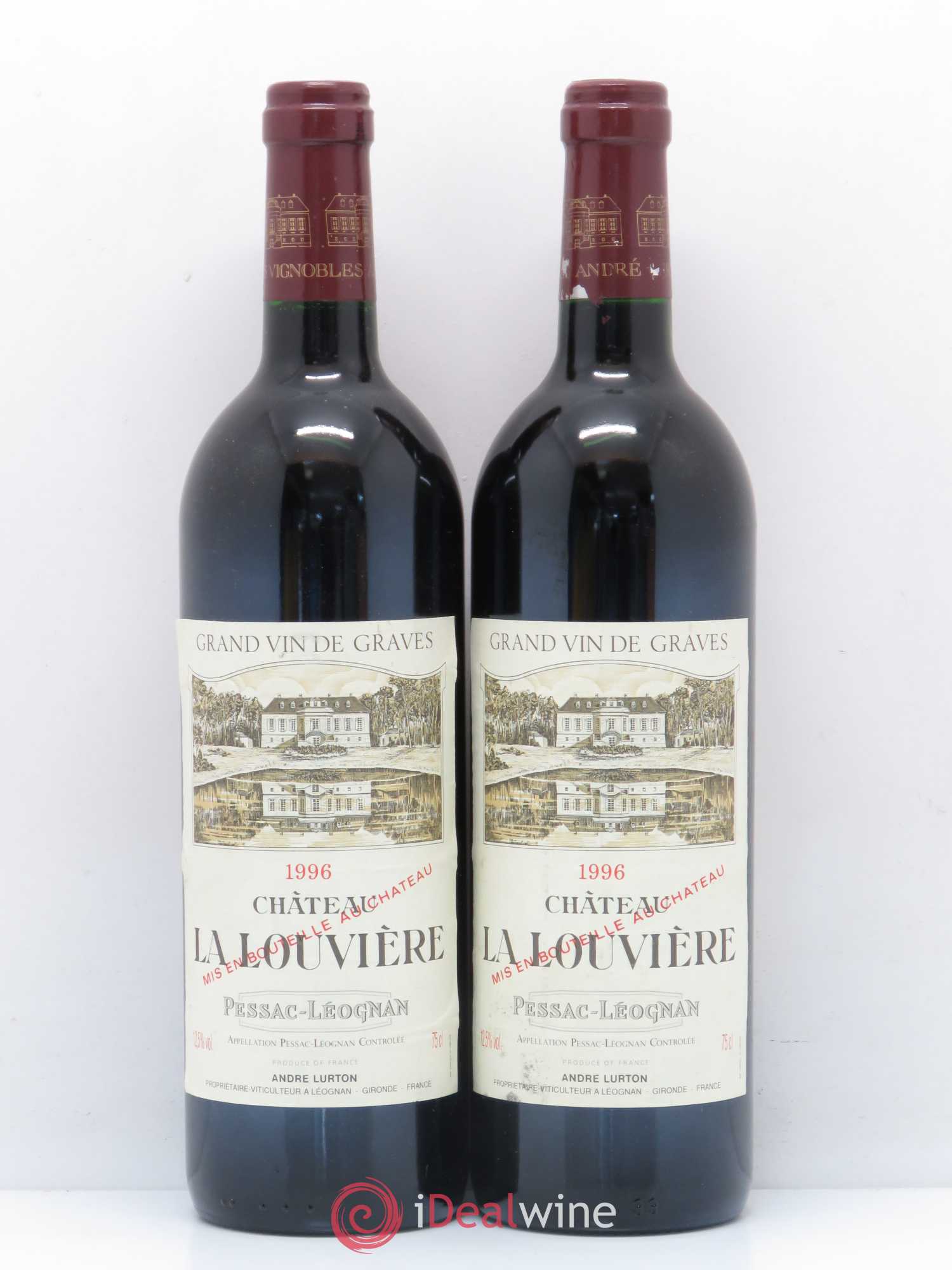 Château la Louvière 1996 - Lot de 2 bouteilles - 0