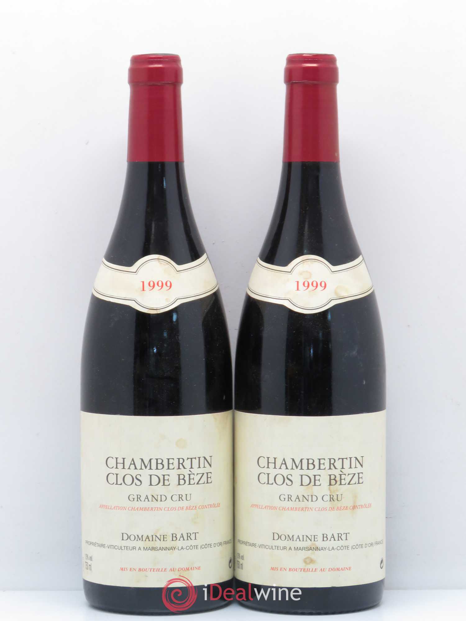 Chambertin Clos de Bèze Grand Cru Domaine Bart 1999 - Lot de 2 bouteilles - 0