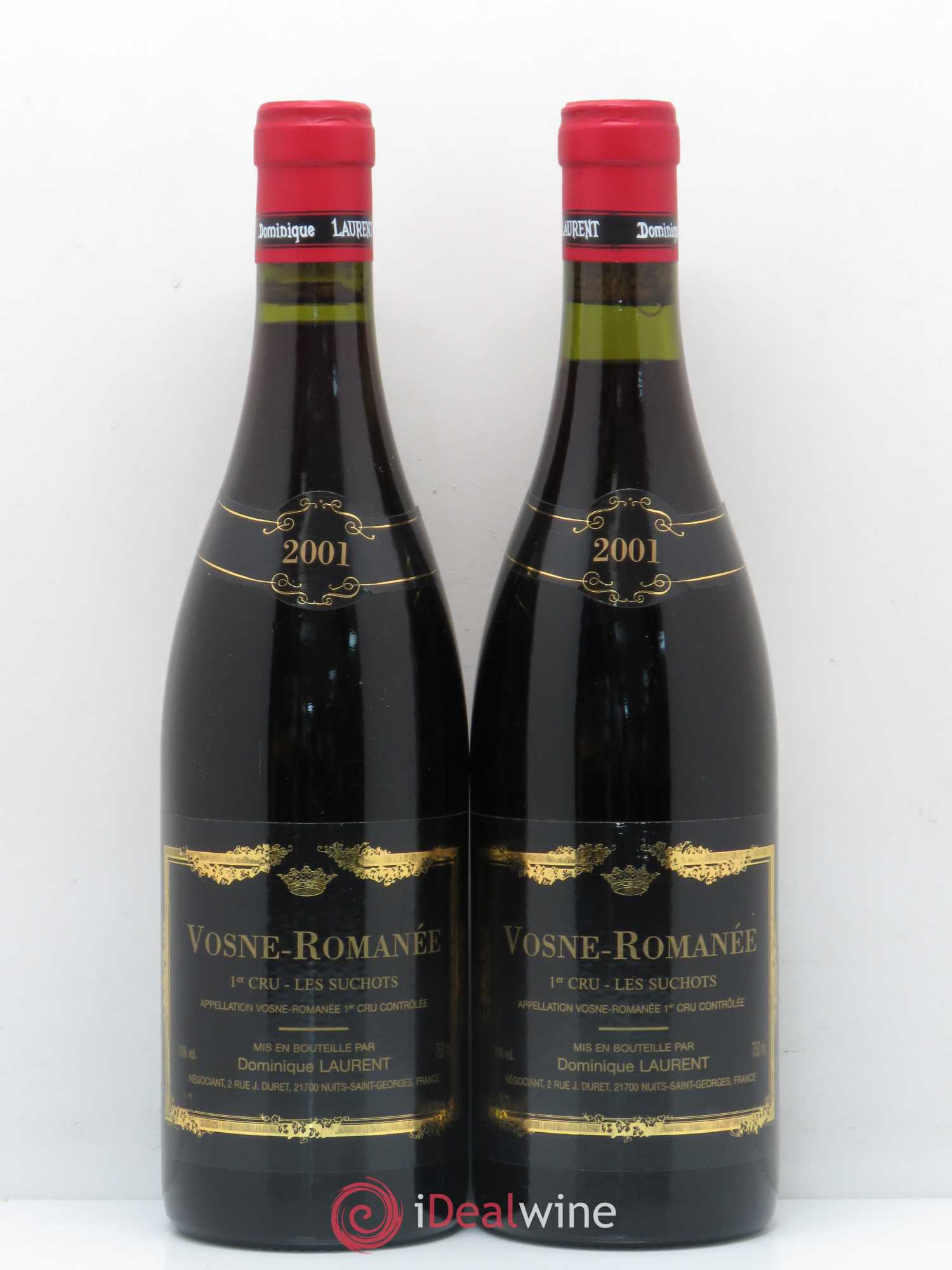 Vosne-Romanée 1er Cru Les Suchots Dominique Laurent 2001 - Lot de 2 bouteilles - 0