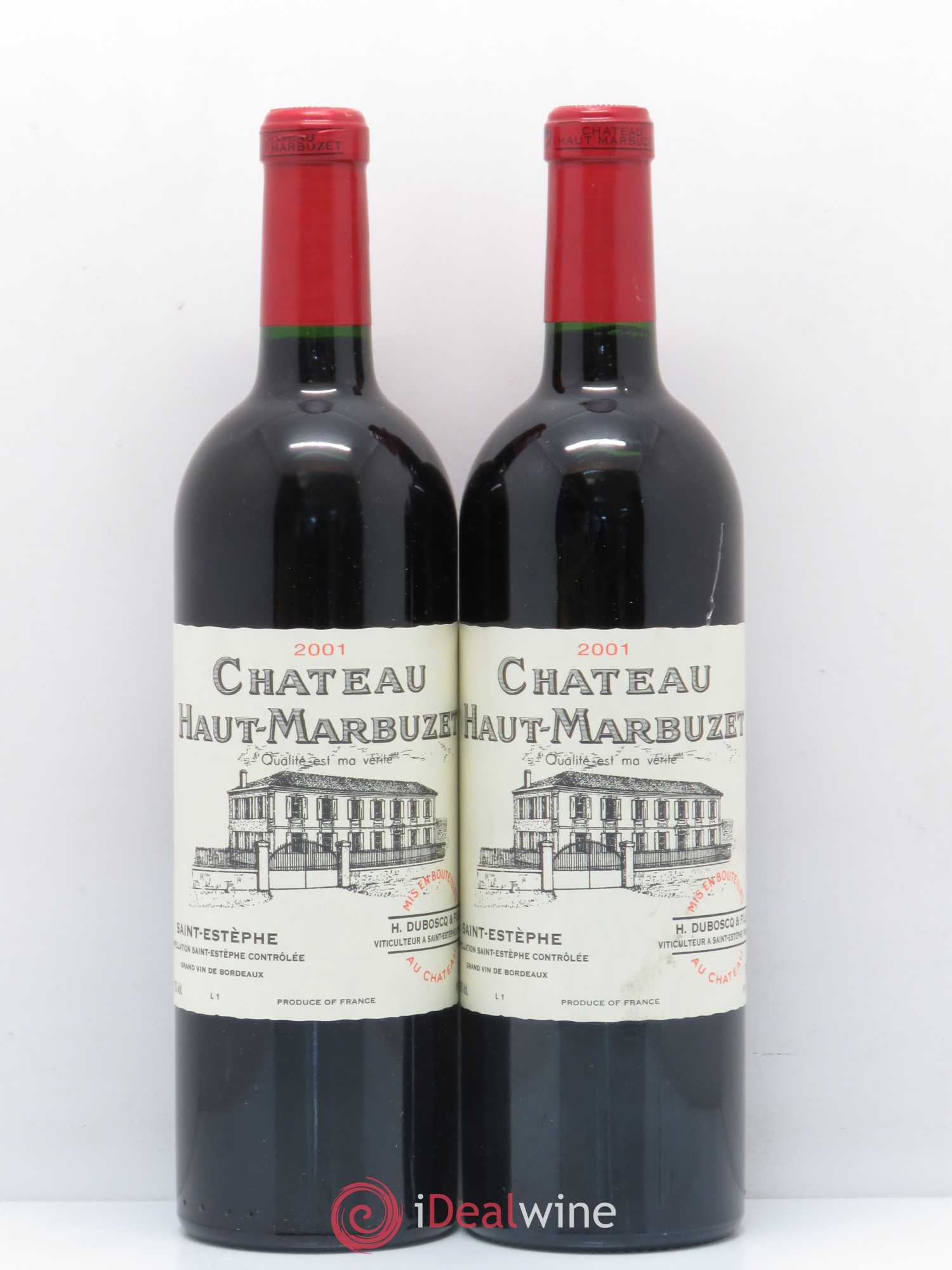 Château Haut Marbuzet 2001 - Lot de 2 bouteilles - 0