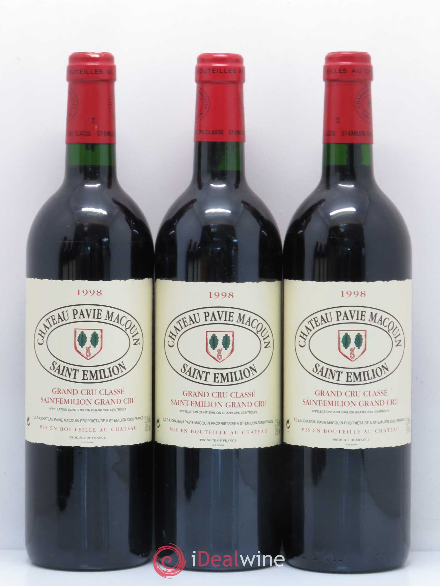 Château Pavie Macquin 1er Grand Cru Classé B 1998 - Lot de 6 bouteilles - 1