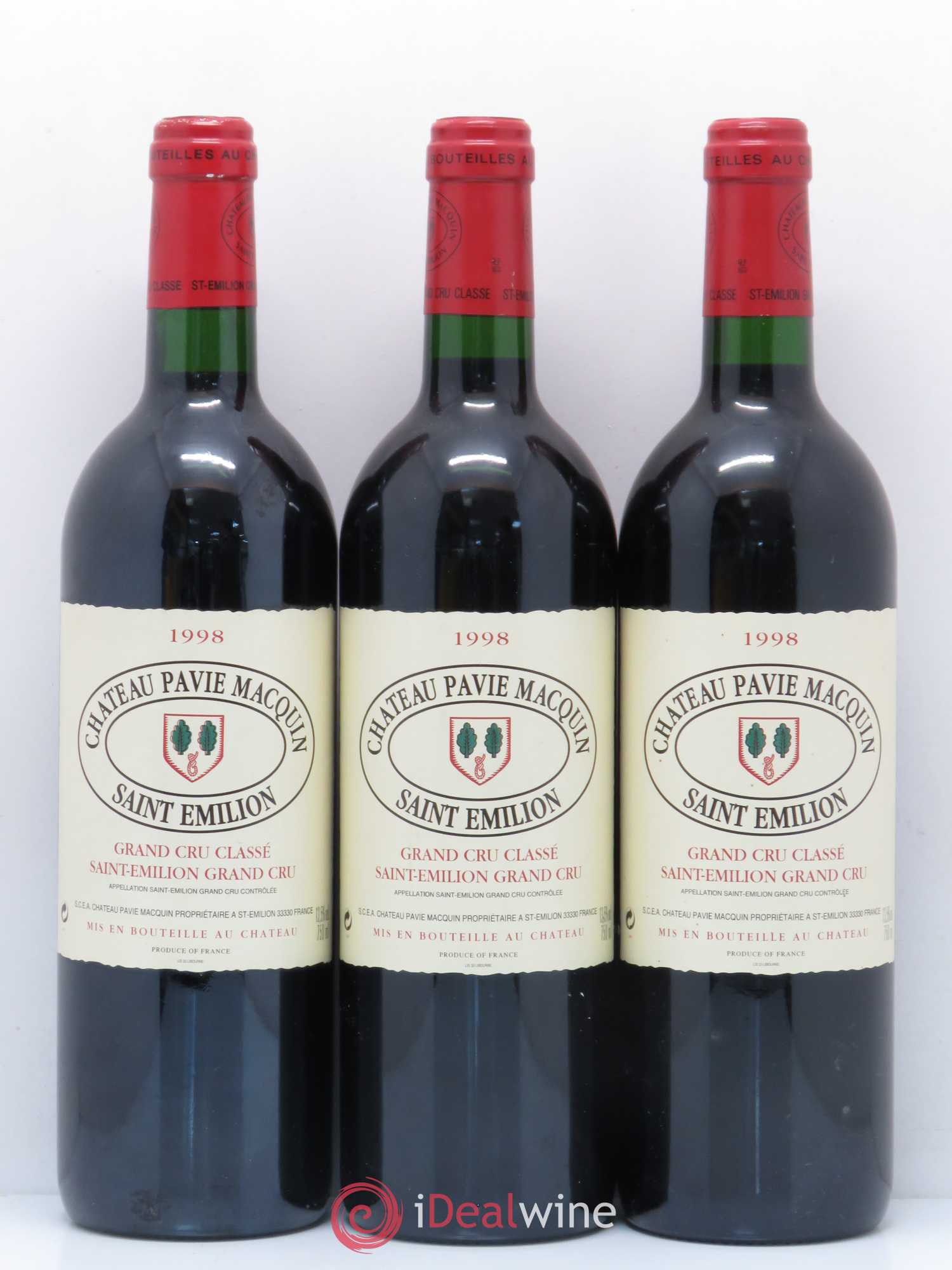 Château Pavie Macquin 1er Grand Cru Classé B 1998 - Lot de 6 bouteilles - 2