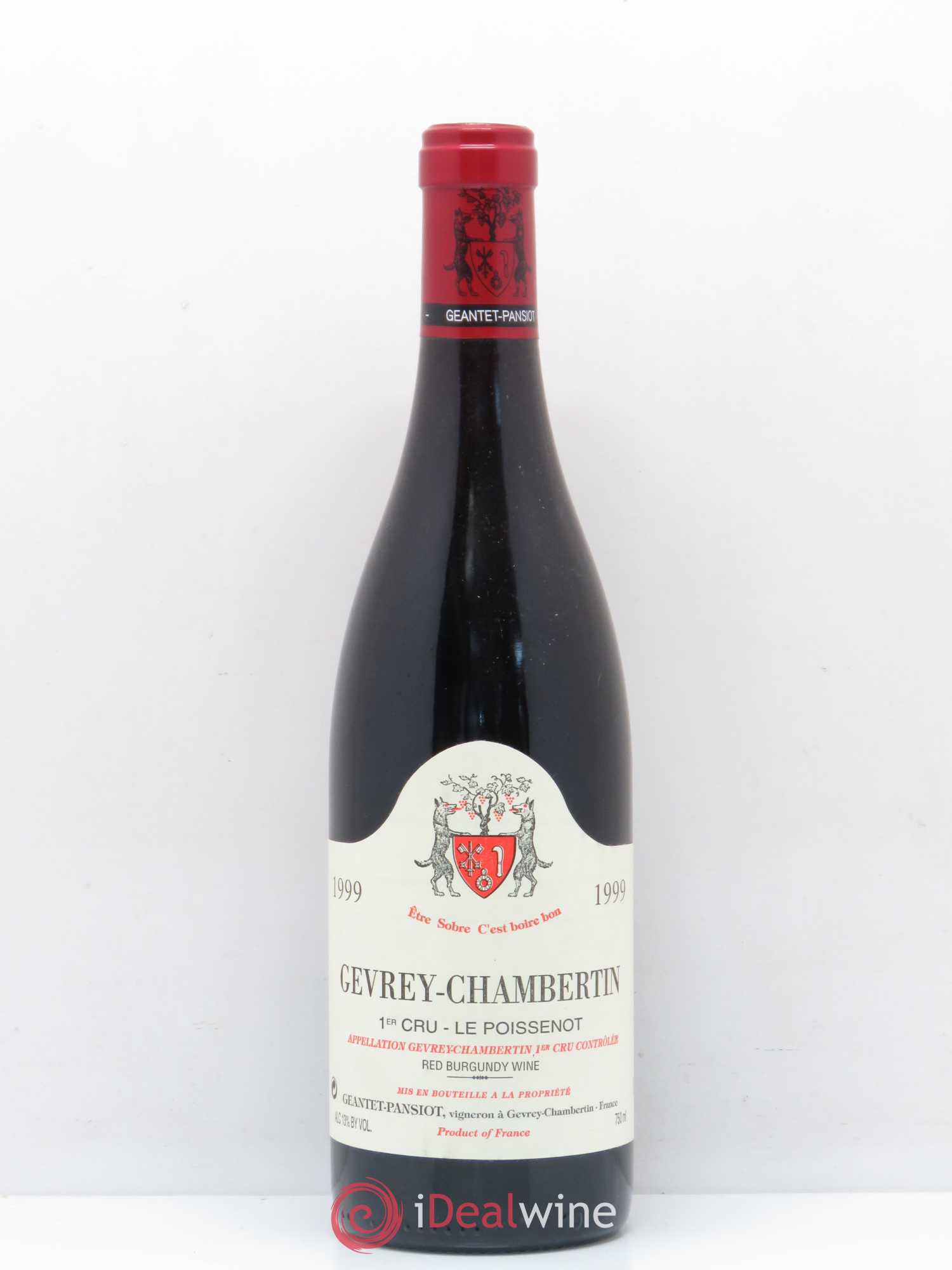 Gevrey-Chambertin 1er Cru Le Poissenot Geantet-Pansiot 1999 - Lot de 1 bouteille - 0