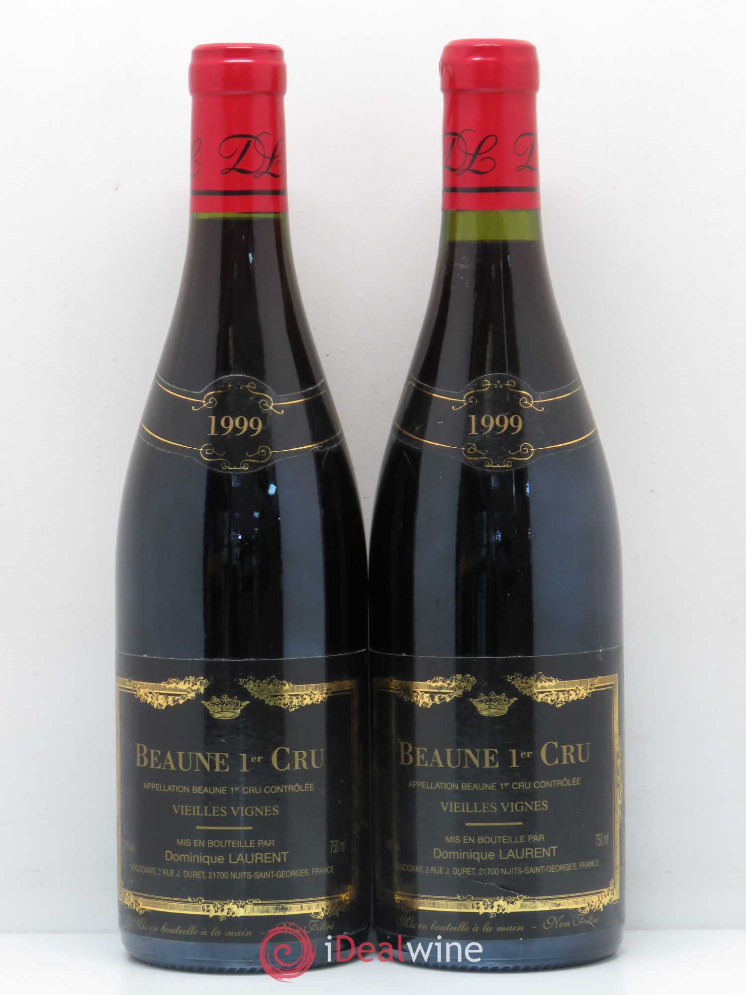 Beaune 1er Cru Vieilles Vignes Dominique Laurent 1999 - Lot de 2 bouteilles - 0