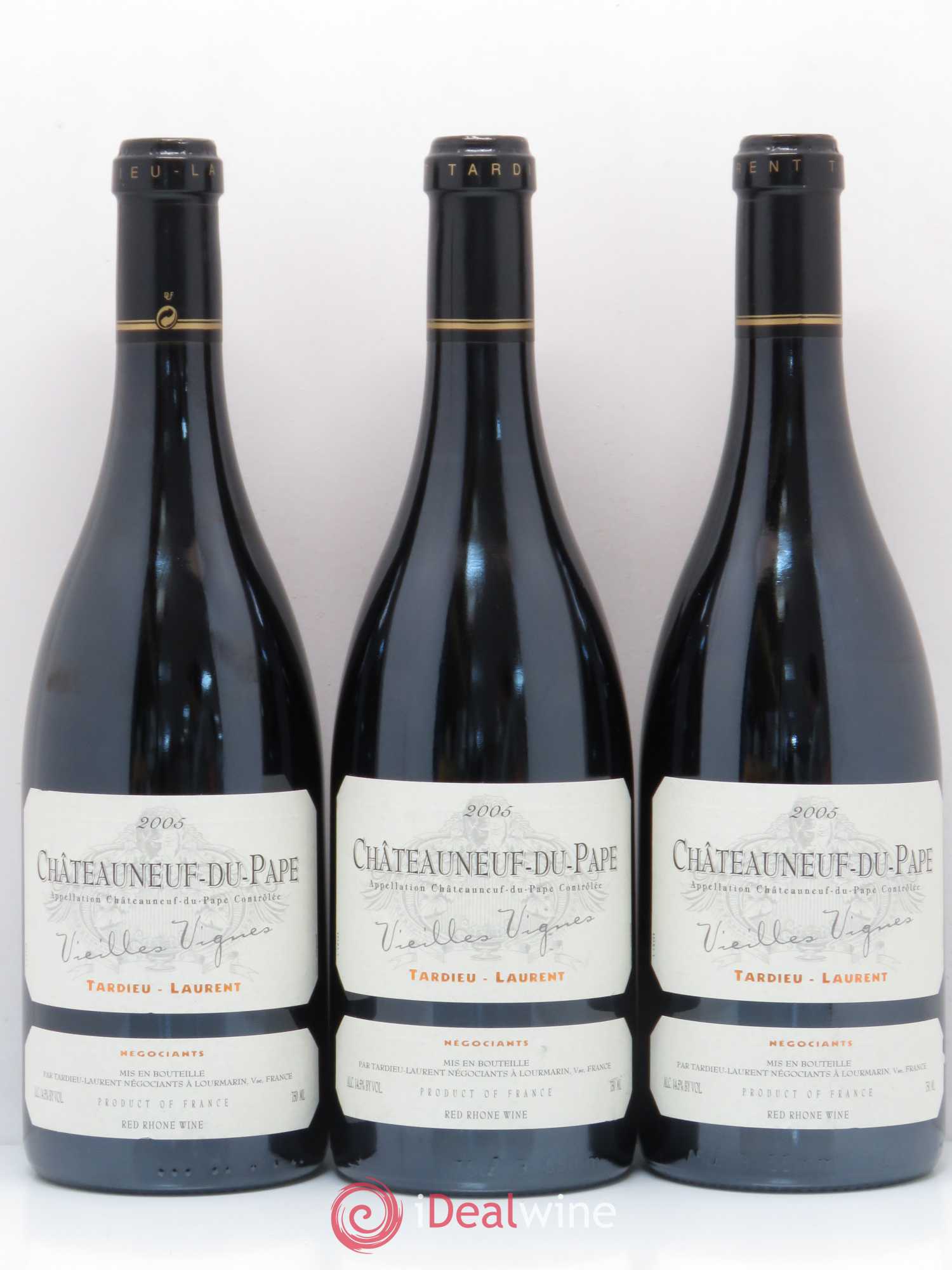 Châteauneuf-du-Pape Tardieu-Laurent Vieilles vignes Famille Tardieu 2005 - Lot de 3 bouteilles - 0