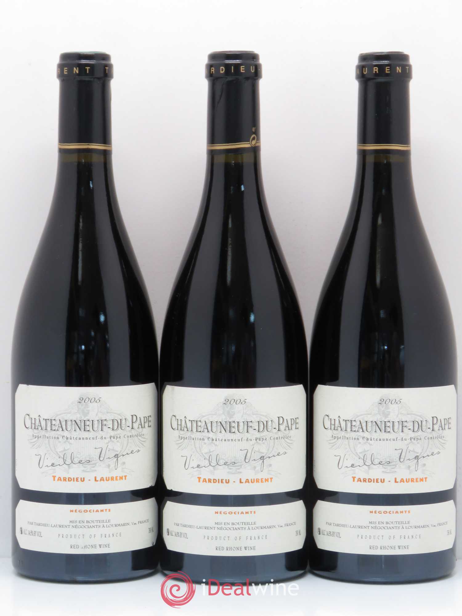 Châteauneuf-du-Pape Tardieu-Laurent Vieilles vignes Famille Tardieu 2005 - Lot de 3 bouteilles - 0
