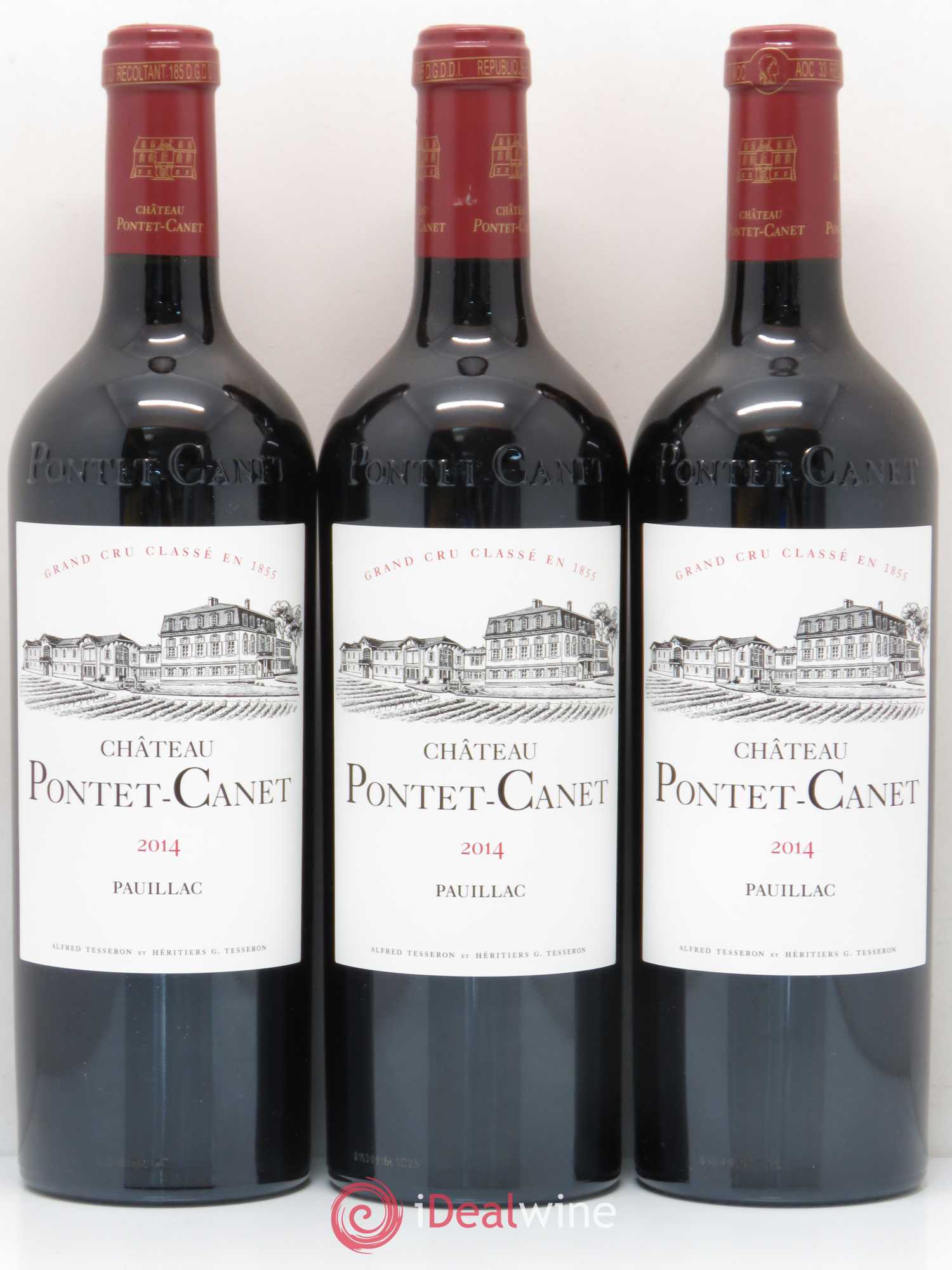 Château Pontet Canet 5ème Grand Cru Classé 2014 - Lot de 3 bouteilles - 0