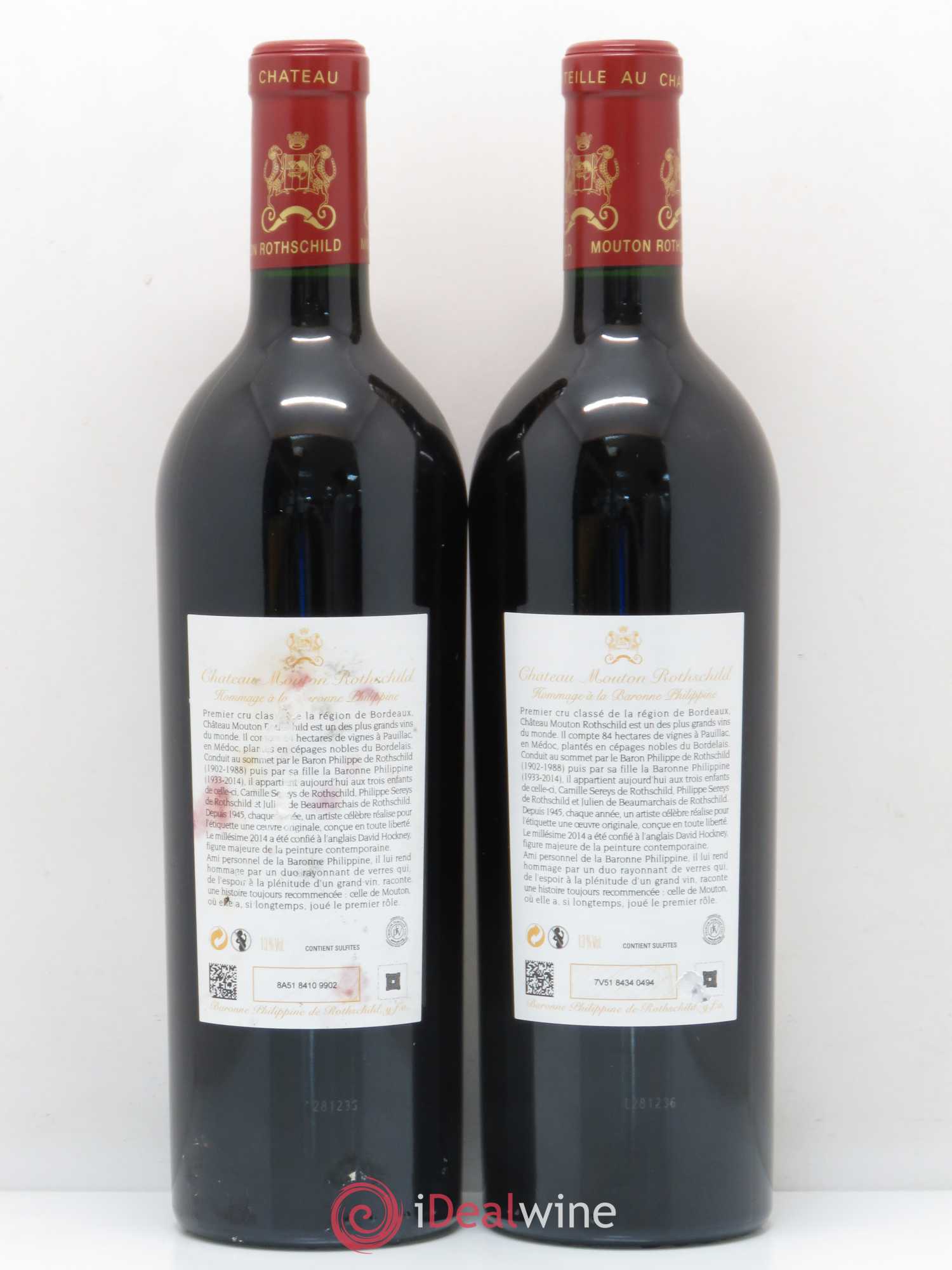 Château Mouton Rothschild 1er Grand Cru Classé 2014 - Lot of 2 bottles - 1