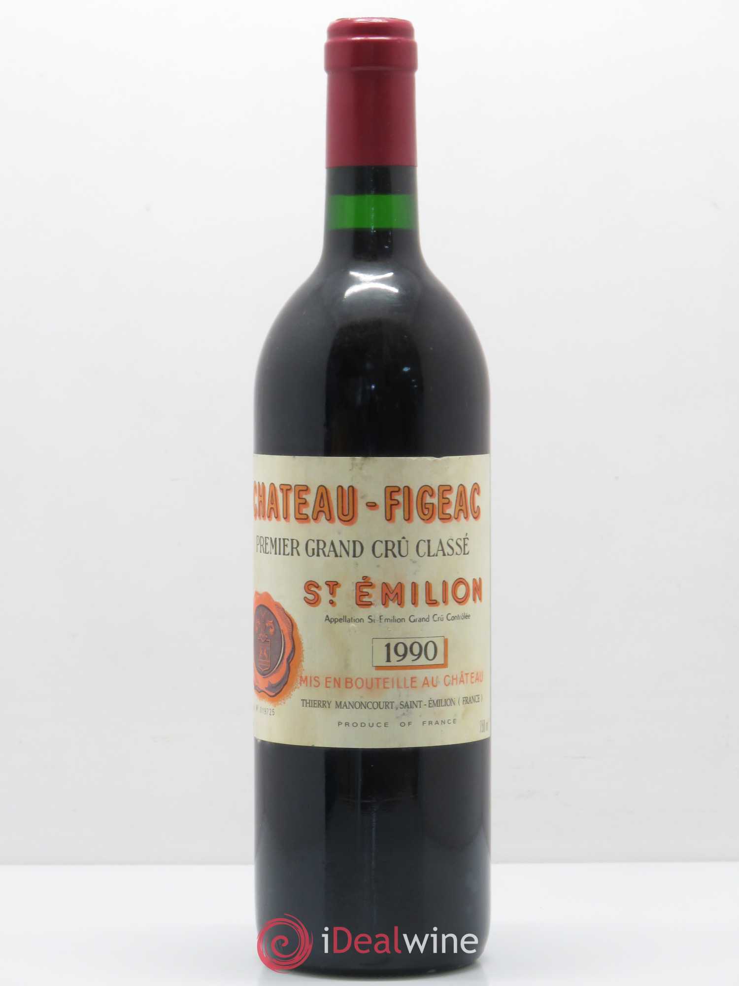 Château Figeac 1er Grand Cru Classé A 1990 - Lot de 1 bouteille - 0
