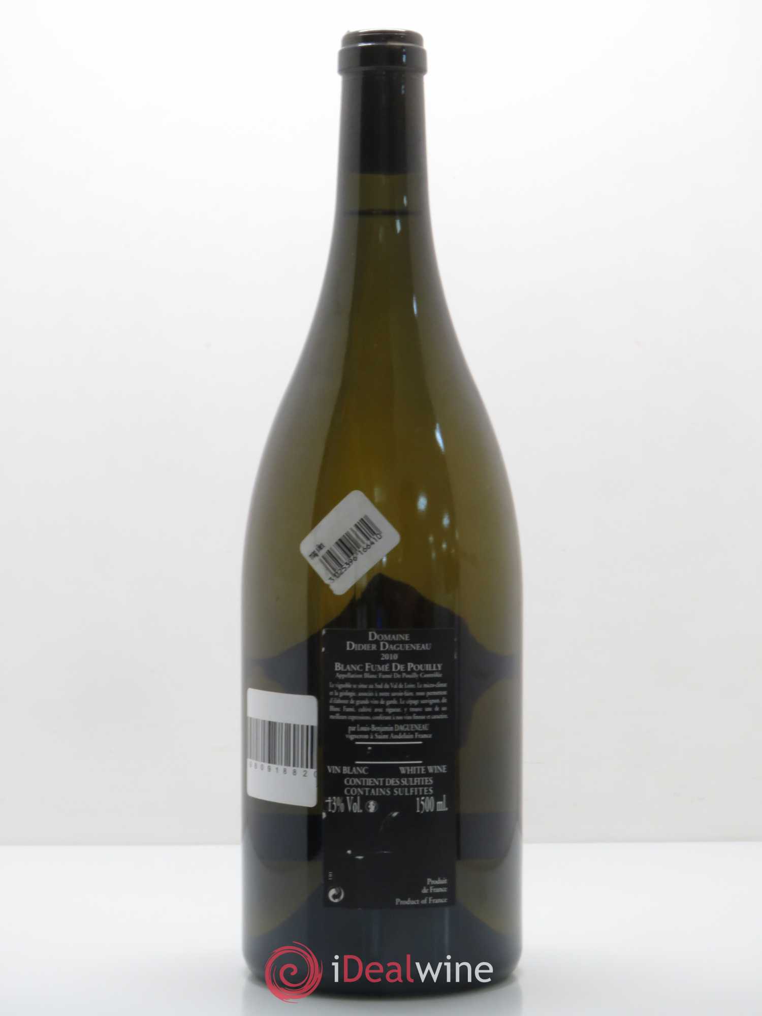 Vin de France (anciennement Pouilly-Fumé) Silex Dagueneau (Domaine Didier - Louis-Benjamin) 2010 - Lot de 1 magnum - 1