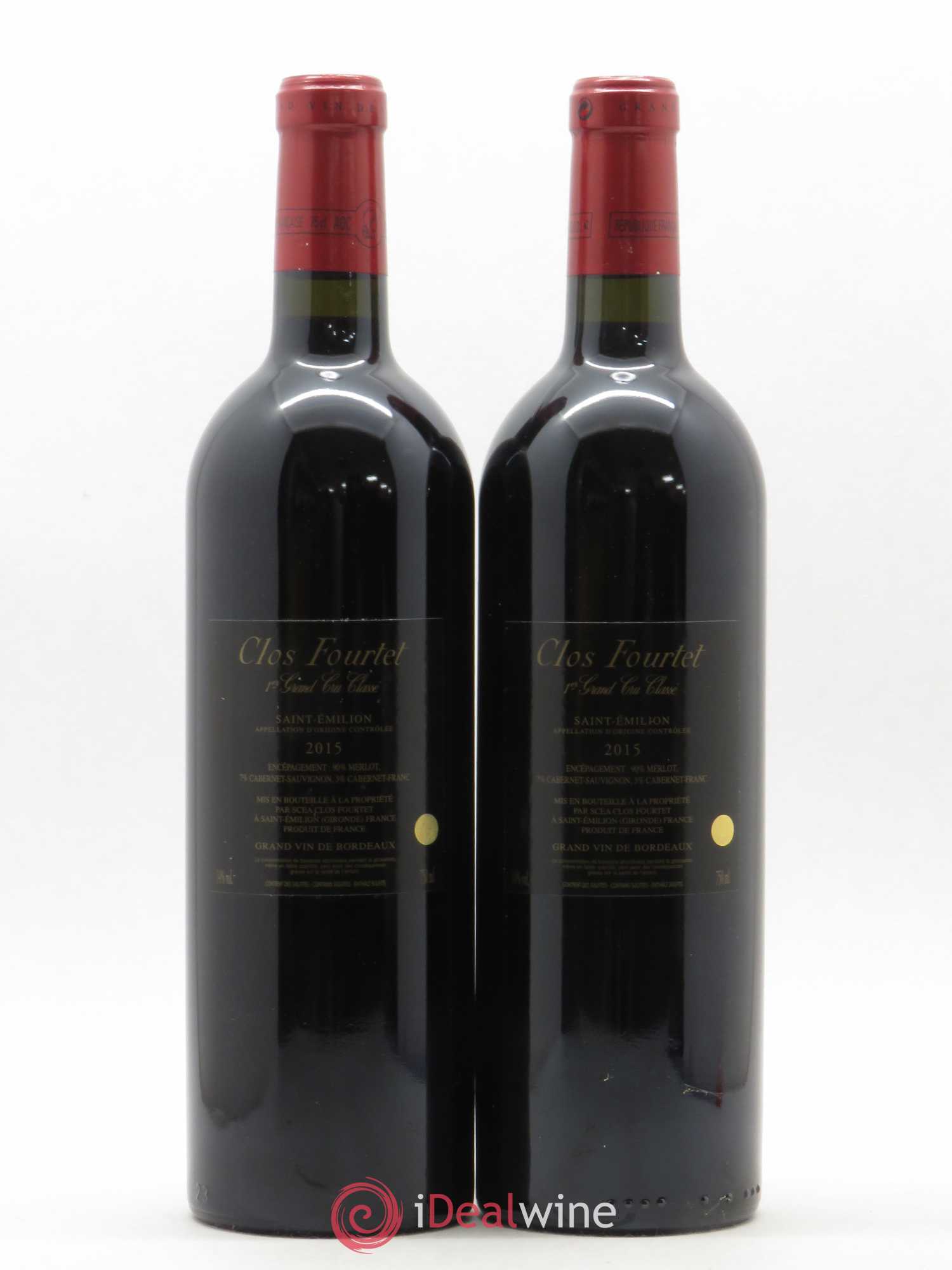 Clos Fourtet 1er Grand Cru Classé B 2015 - Lot de 2 bouteilles - 1