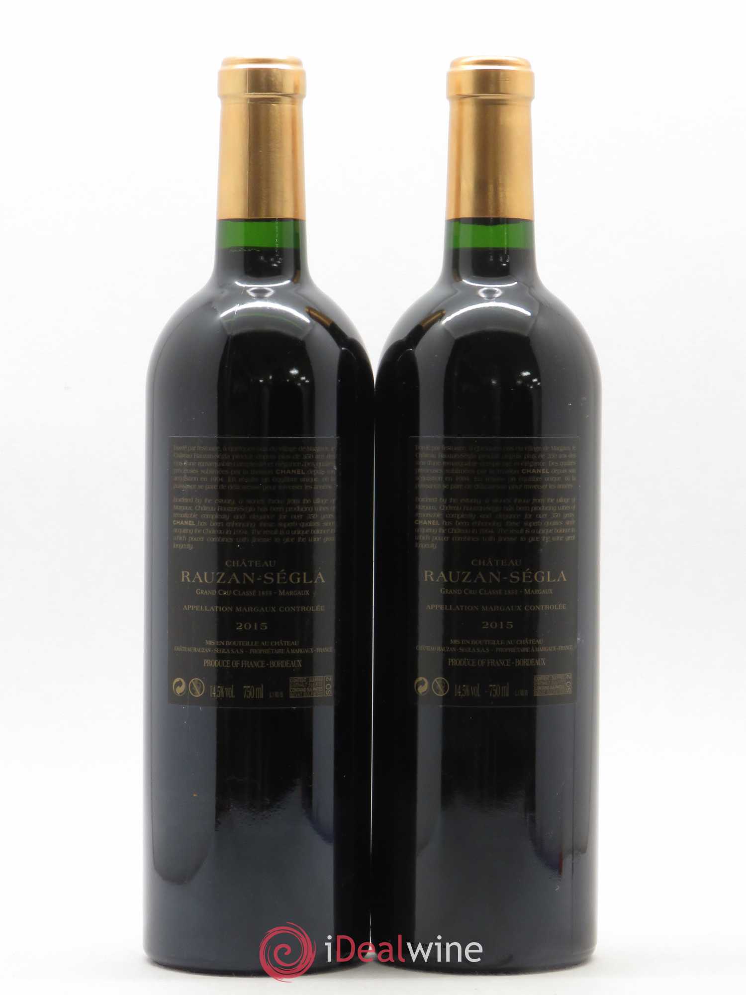 Château Rauzan Ségla Grand Cru Classé 2015 - Lot de 2 bouteilles - 1