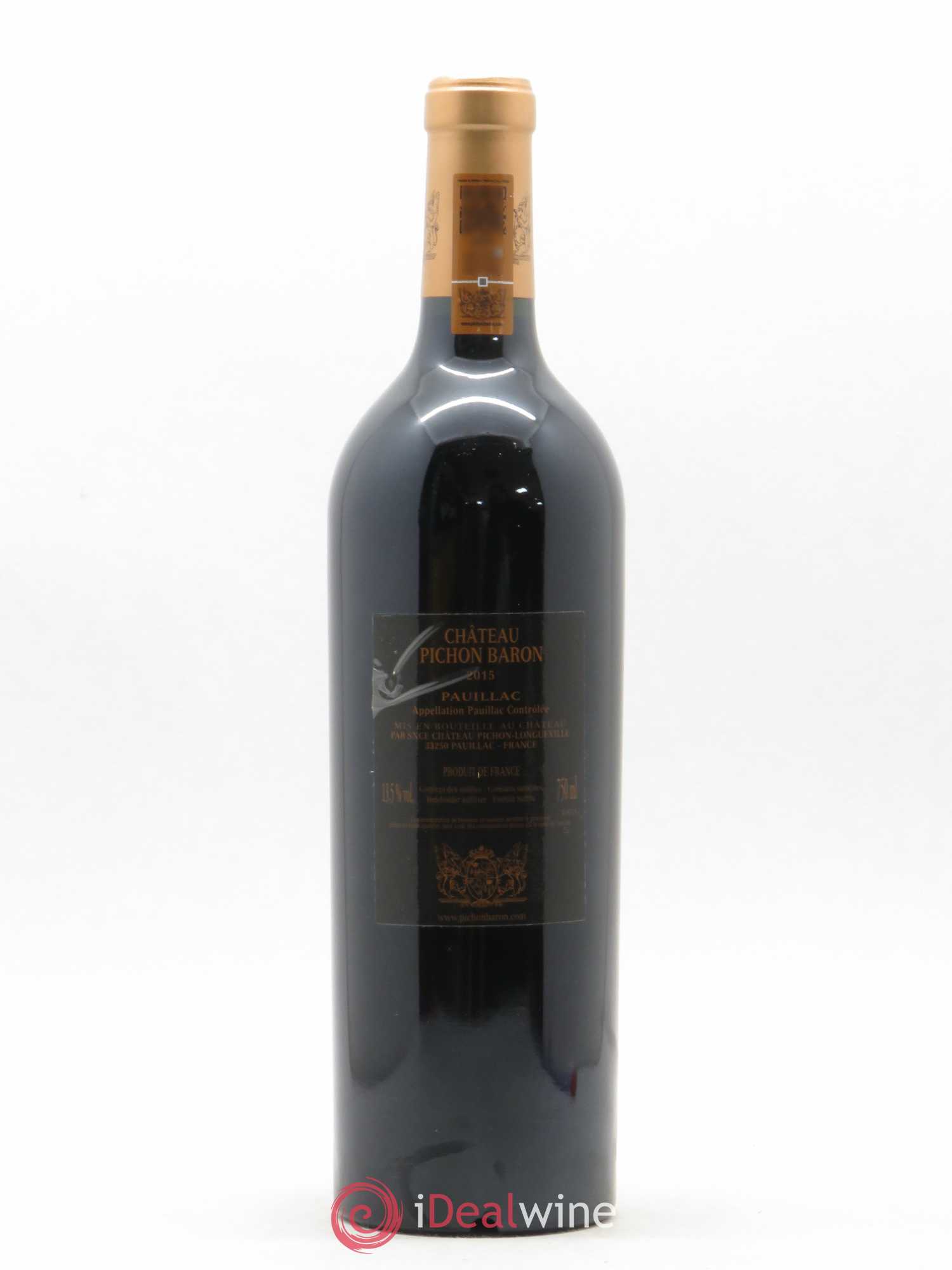 Pichon Longueville Baron 2ème Grand Cru Classé 2015 - Lot de 1 bouteille - 1